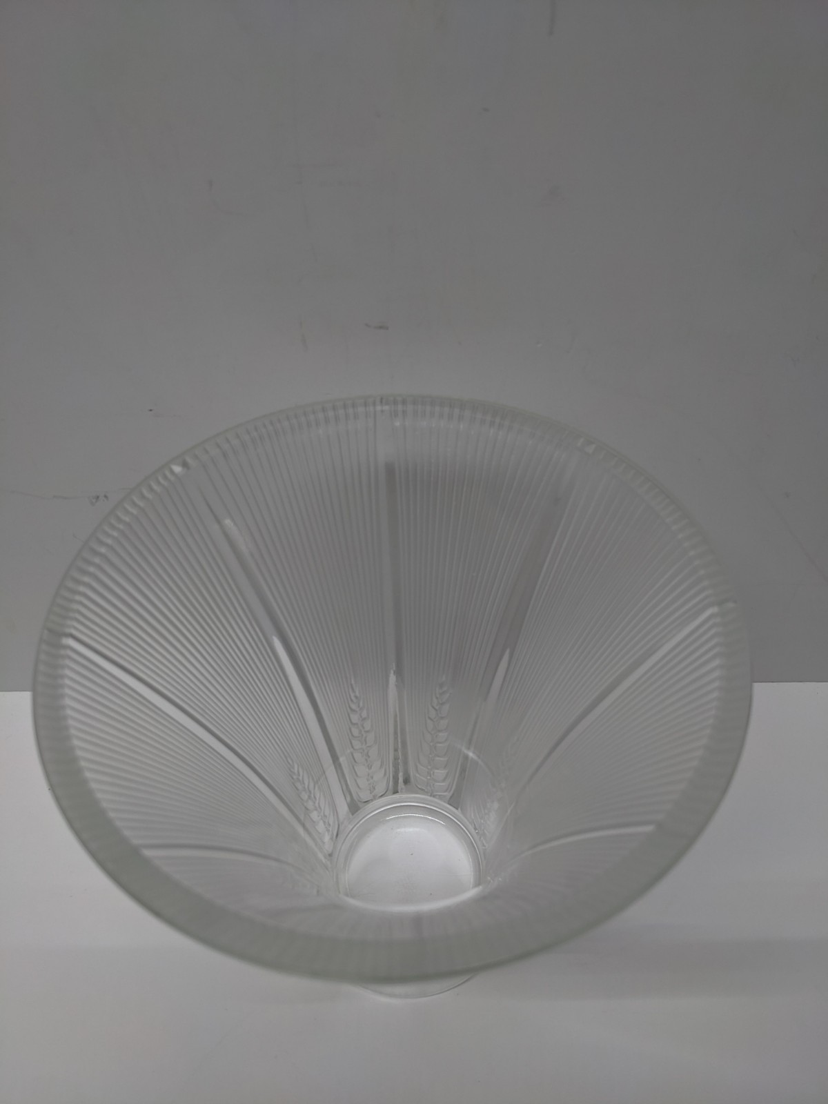 Read VTG Lalique Frosted Crystal Epis Vase Art Deco Wheat Signed 6 1/2″