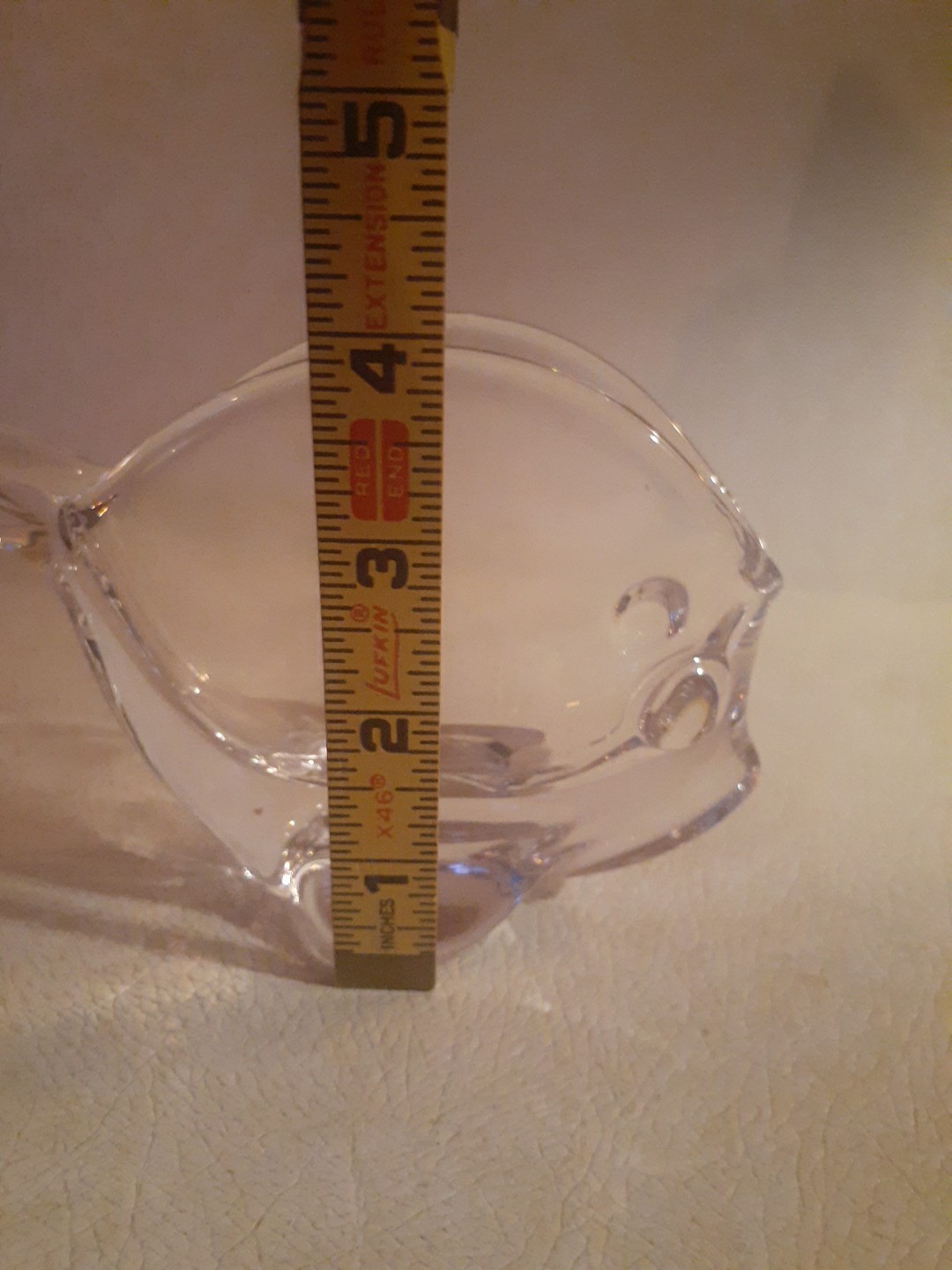 VINTAGE Art Vannes (France) Crystal Fish Cigar Ashtray – 6.5”L x 4”H