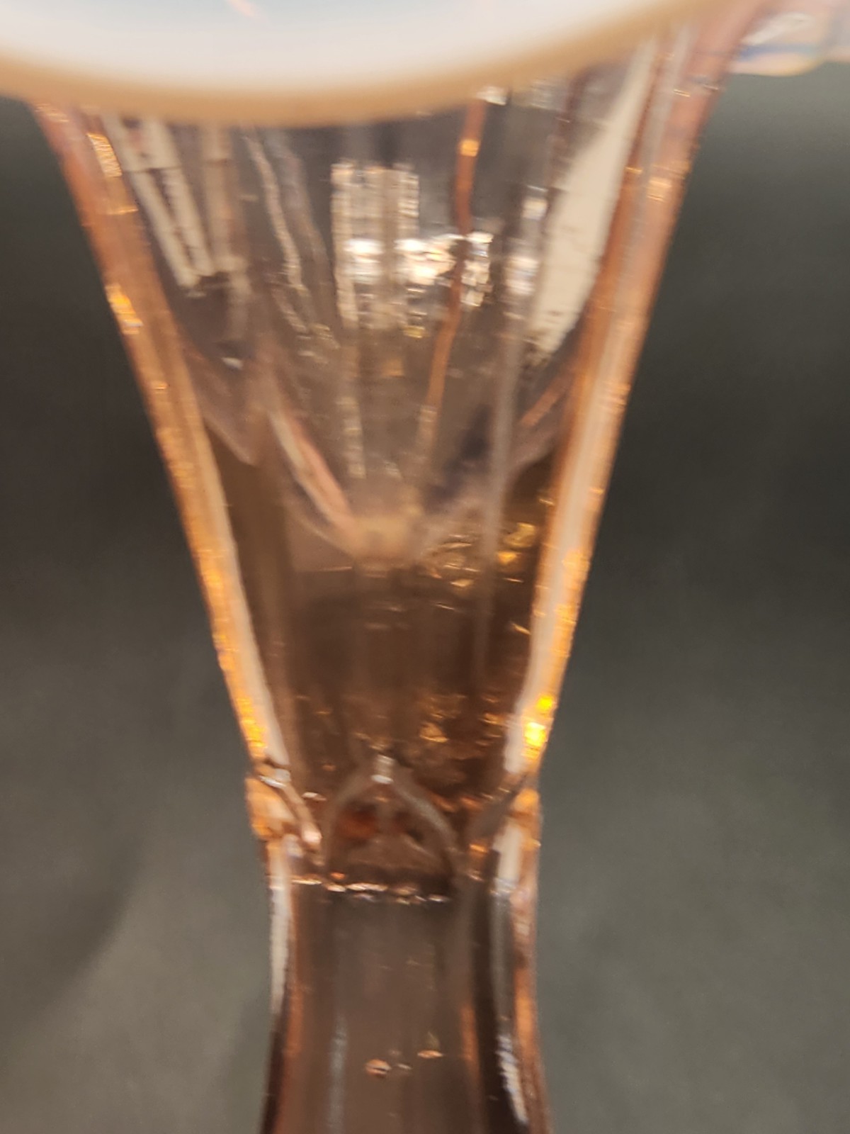 Vintage Westmoreland Posey Pink Opalescent Jack In The Pulpit Mini Vase 4.25″