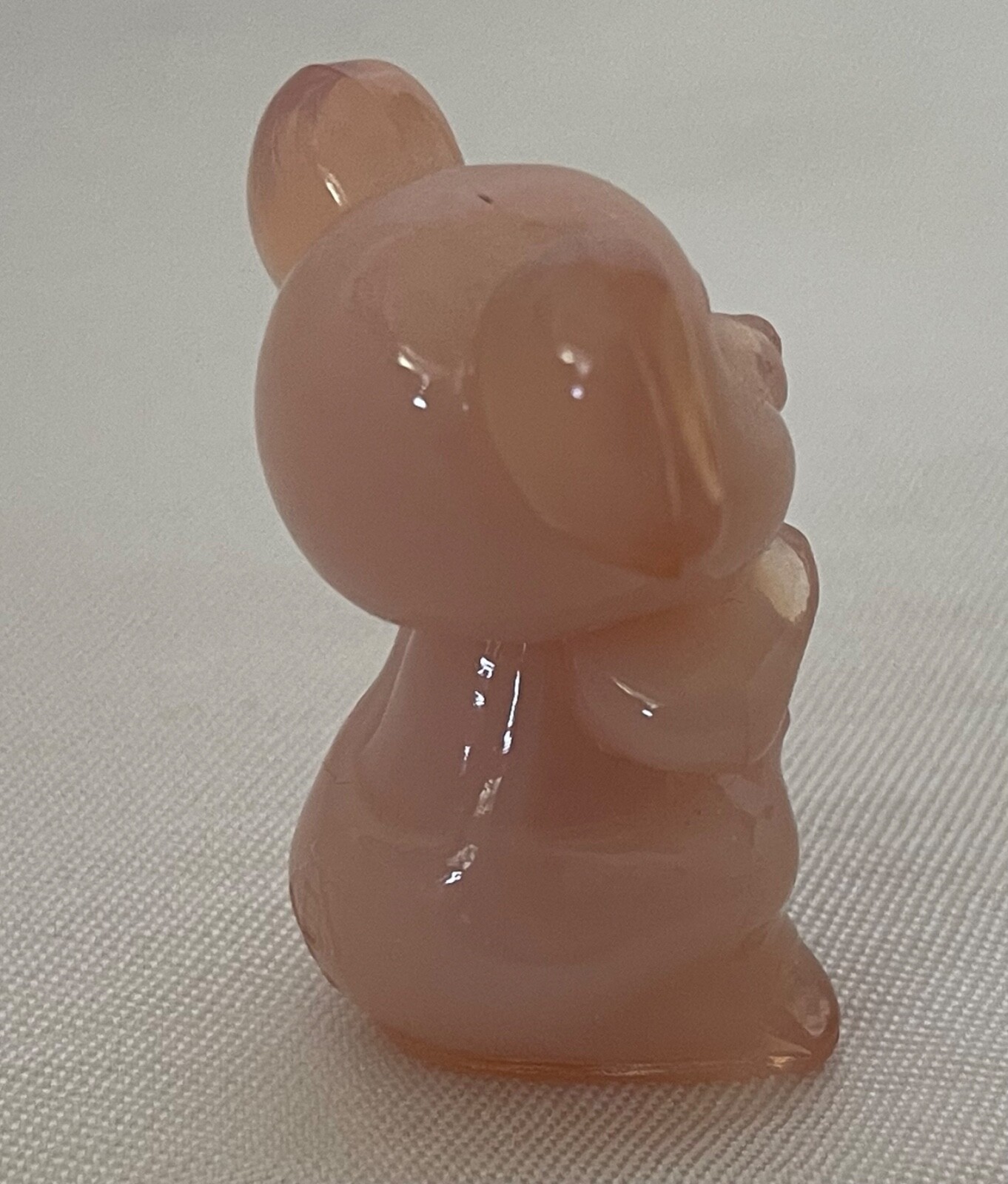 Vintage 1988-1993 – BOYD ART GLASS – Crown Tuscan Pink WILLIE THE MOUSE Figurine