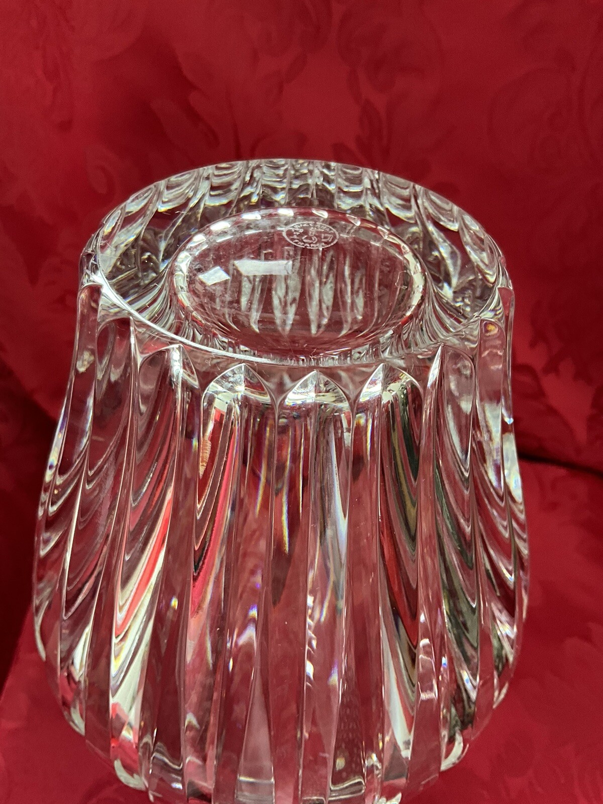 NEW FLAWLESS Exceptional BACCARAT France Art Glass GENEVIEVE Crystal FLOWER VASE