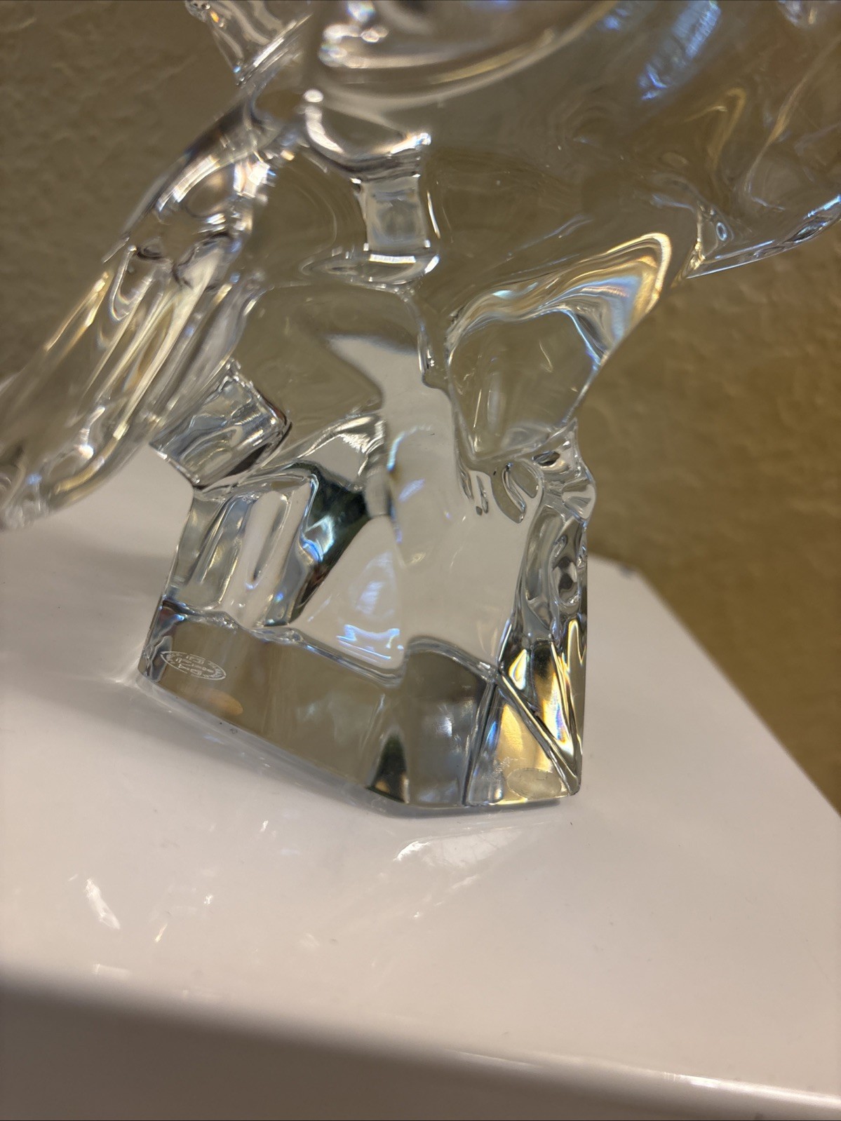 Baccarat Crystal American Eagle Chipped Wing tip Damage 7” X9.1/4” In Flight