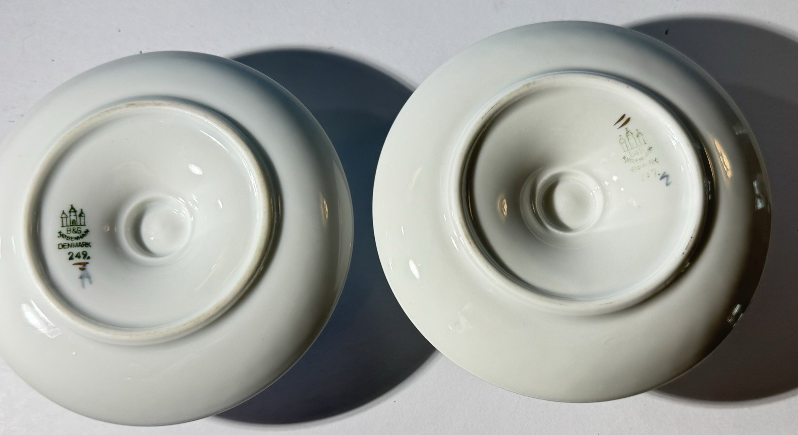 Vintage Set Pair B & G Denmark 249 Candle Holder Seagulls Birds Bing Grondahl