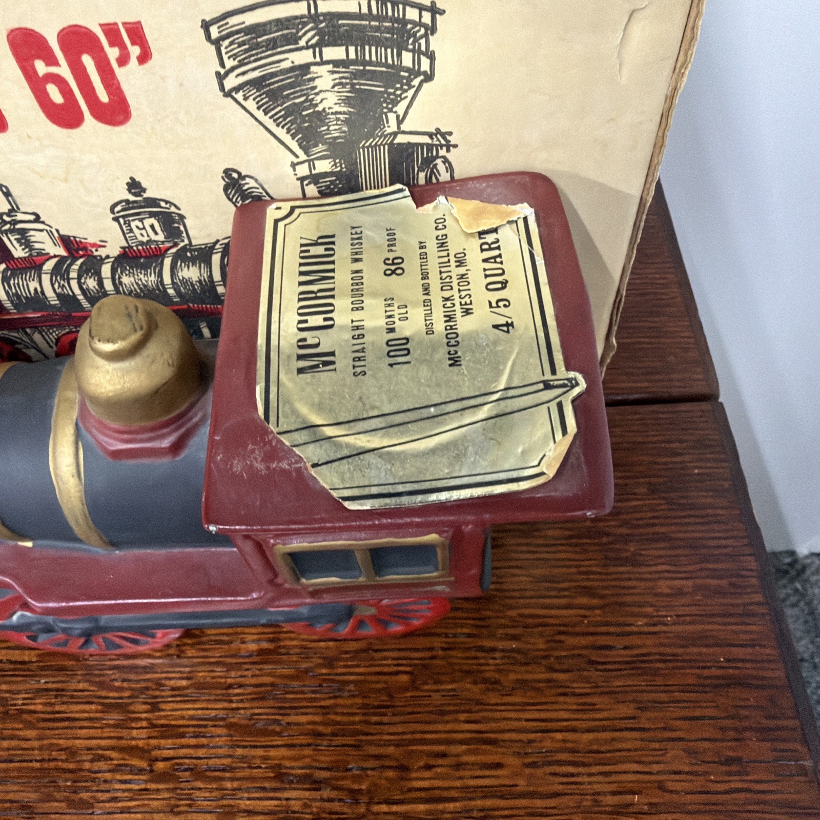 McCoy Pottery McMormick Train Engine Decanter with box
