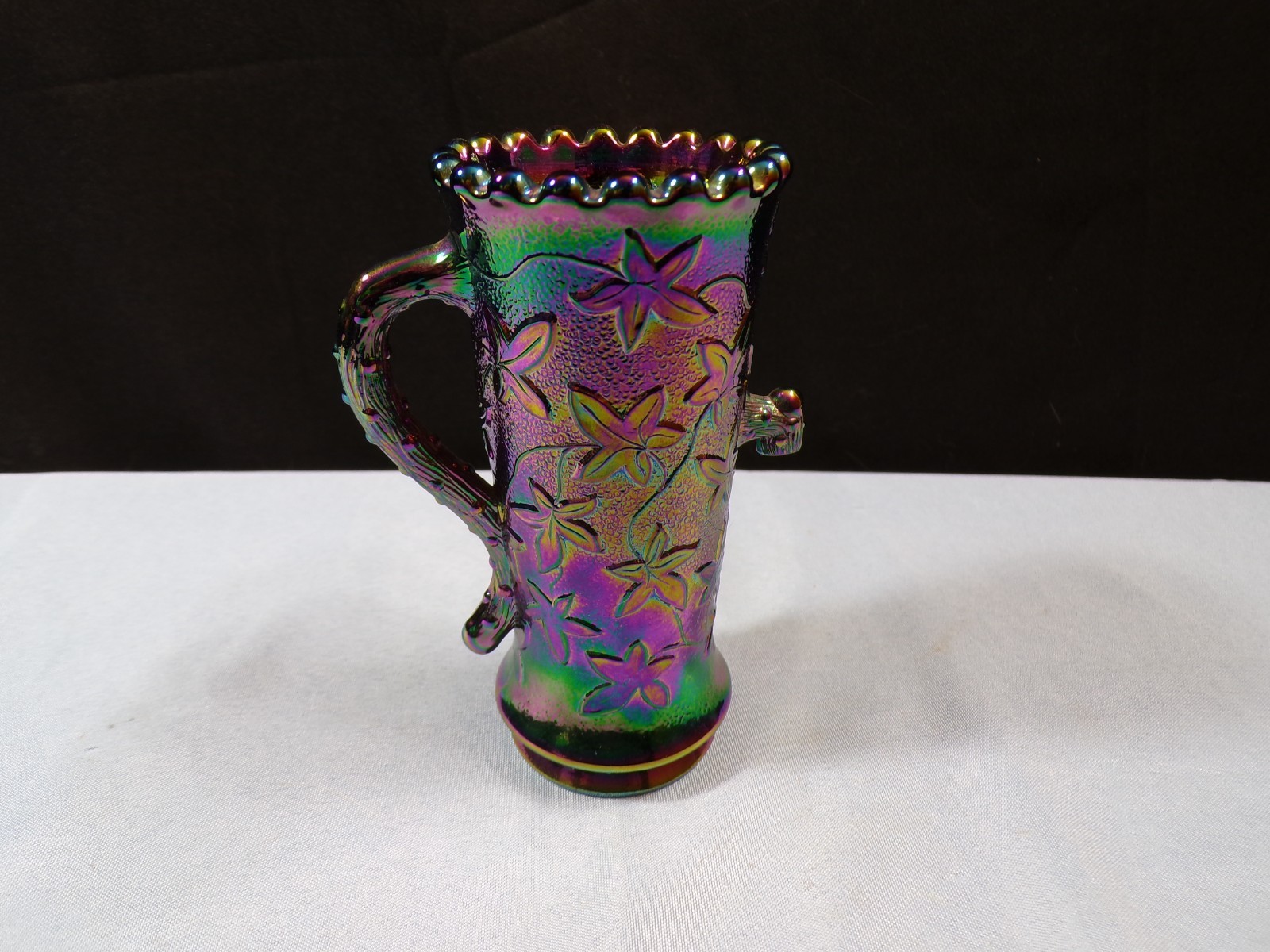 Fenton Amethyst Carnival Glass Miniature Town Pump 1979 ICGA Souvenir Piece