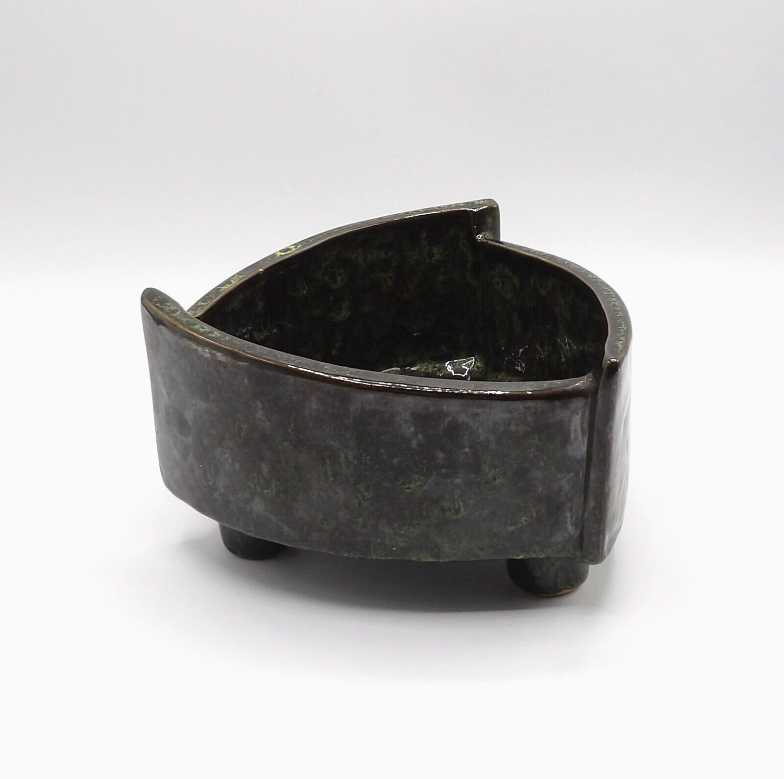 SMALL CERAMIC FOOTED BOWL PLANTER GLAZED EC