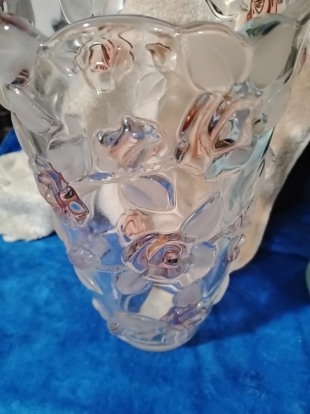 Mikasa Bella Rosa Pink Frost Crystal Vase 9.5″ Germany