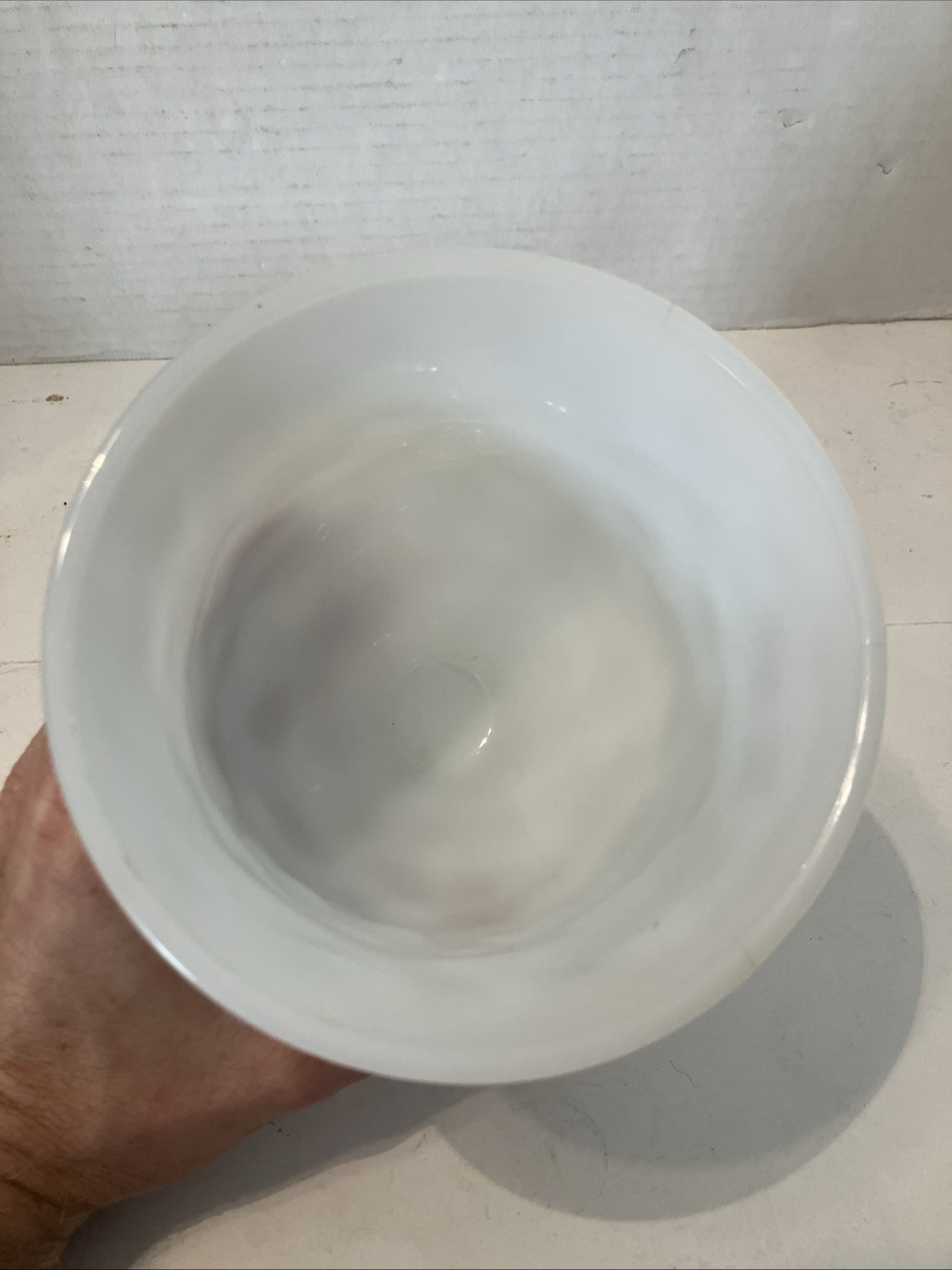 Vintage EO Brody Co Cleveland Ohio USA MILK GLASS Vase M3000 Footed Planter