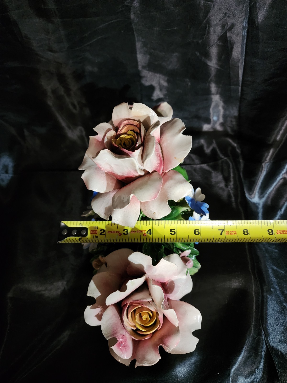 Vintage Capodimonte Porcelain Nuova Flower Basket Centerpiece Italy (READ)