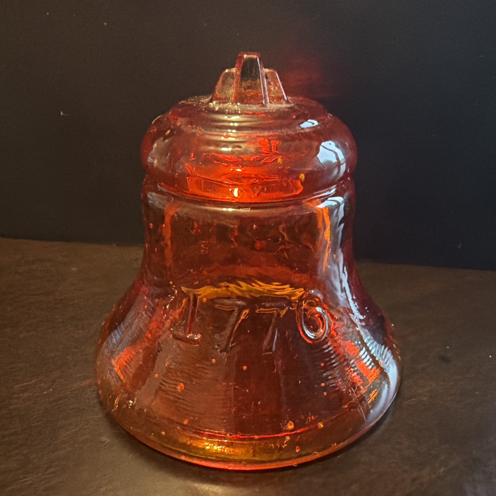 Set of 4 Vintage Degenhart 1776 1976 Glass Bicentennial Bells