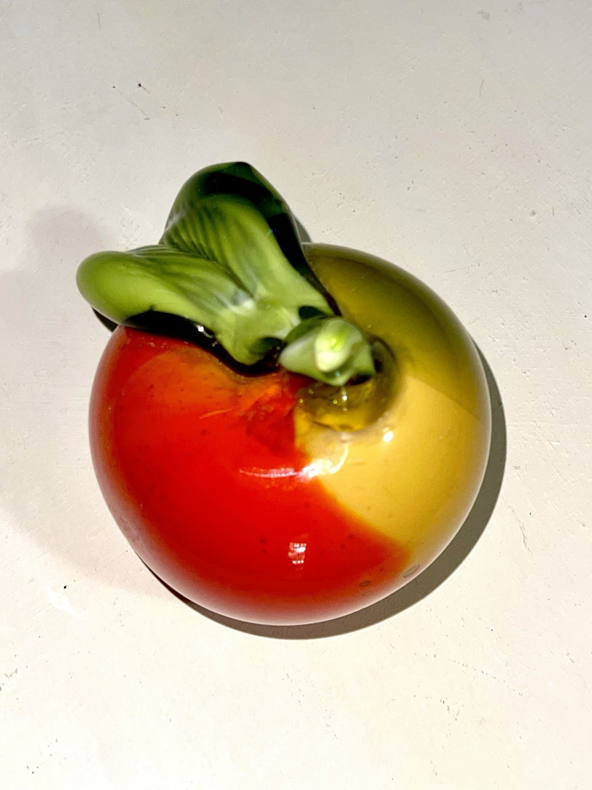 Murano Style Hand Blown Art Glass Apple