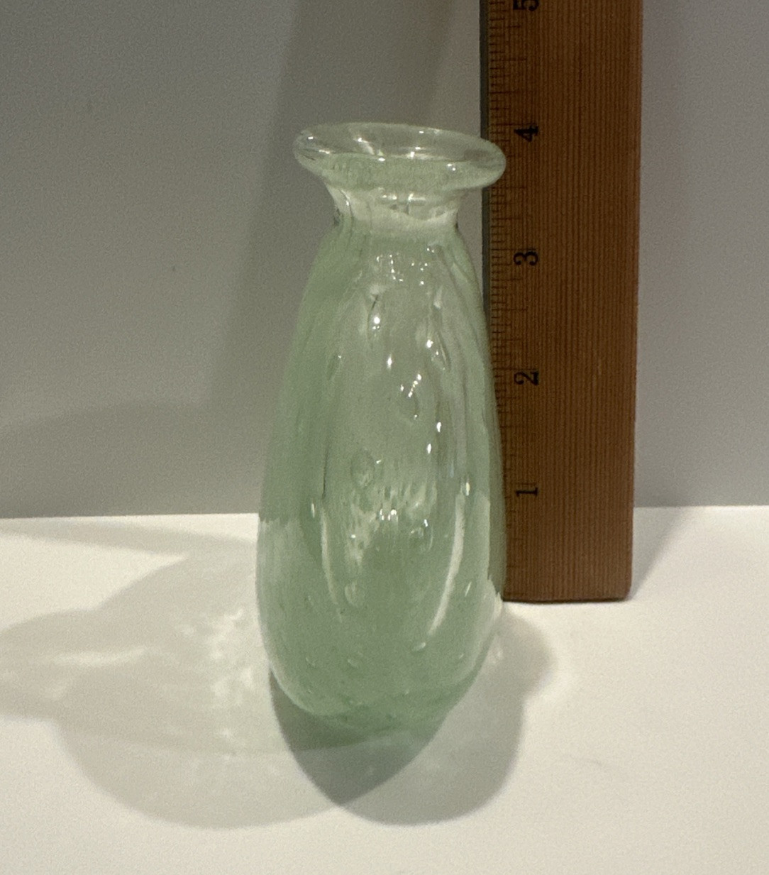 Royal Limited Crystal Glass Green Flower Vase Iridescent Beautiful