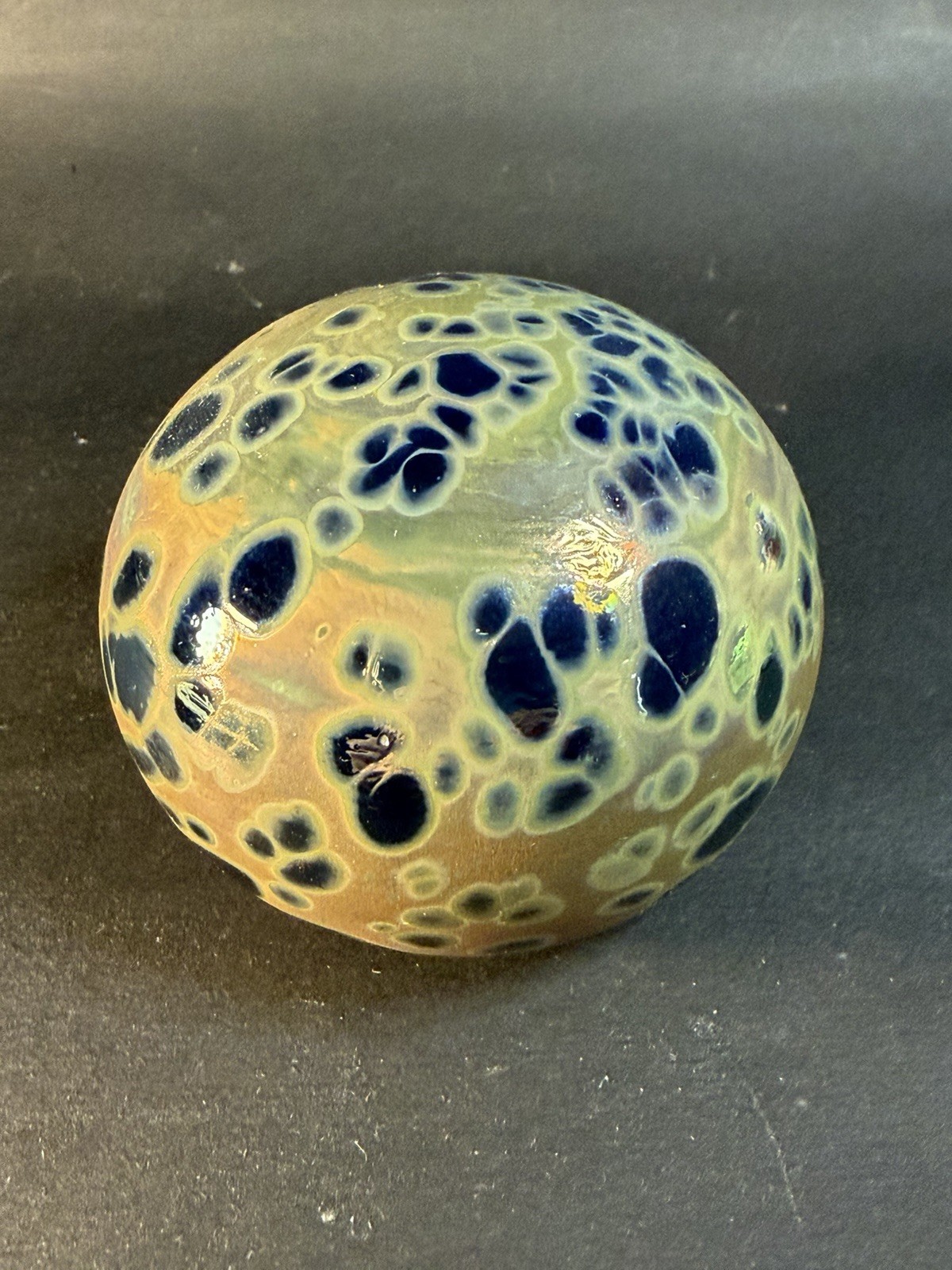 David Paterson Canada Glass Paperweight Hollow Opalescent 1996