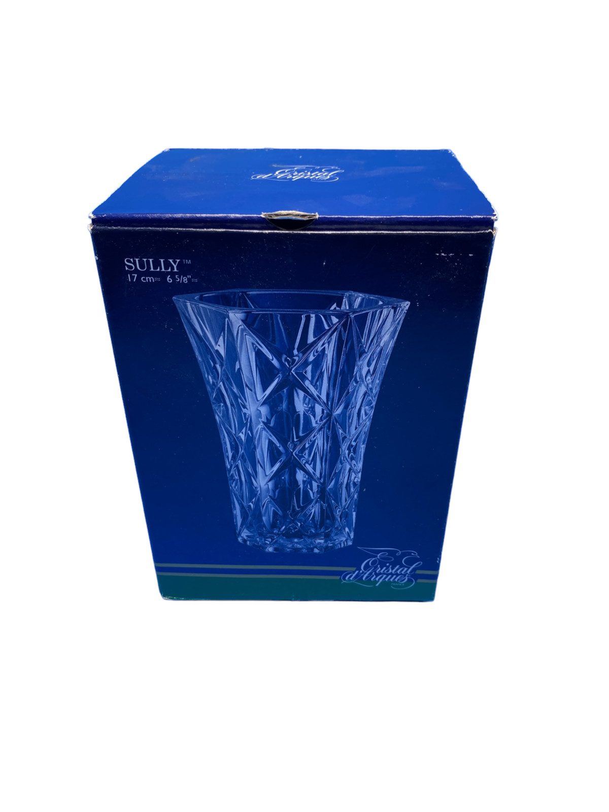 Cristal D’Arques Glass “Sully” Vase France 17cm or 6 5/8″ Tall 24% Lead Crystal