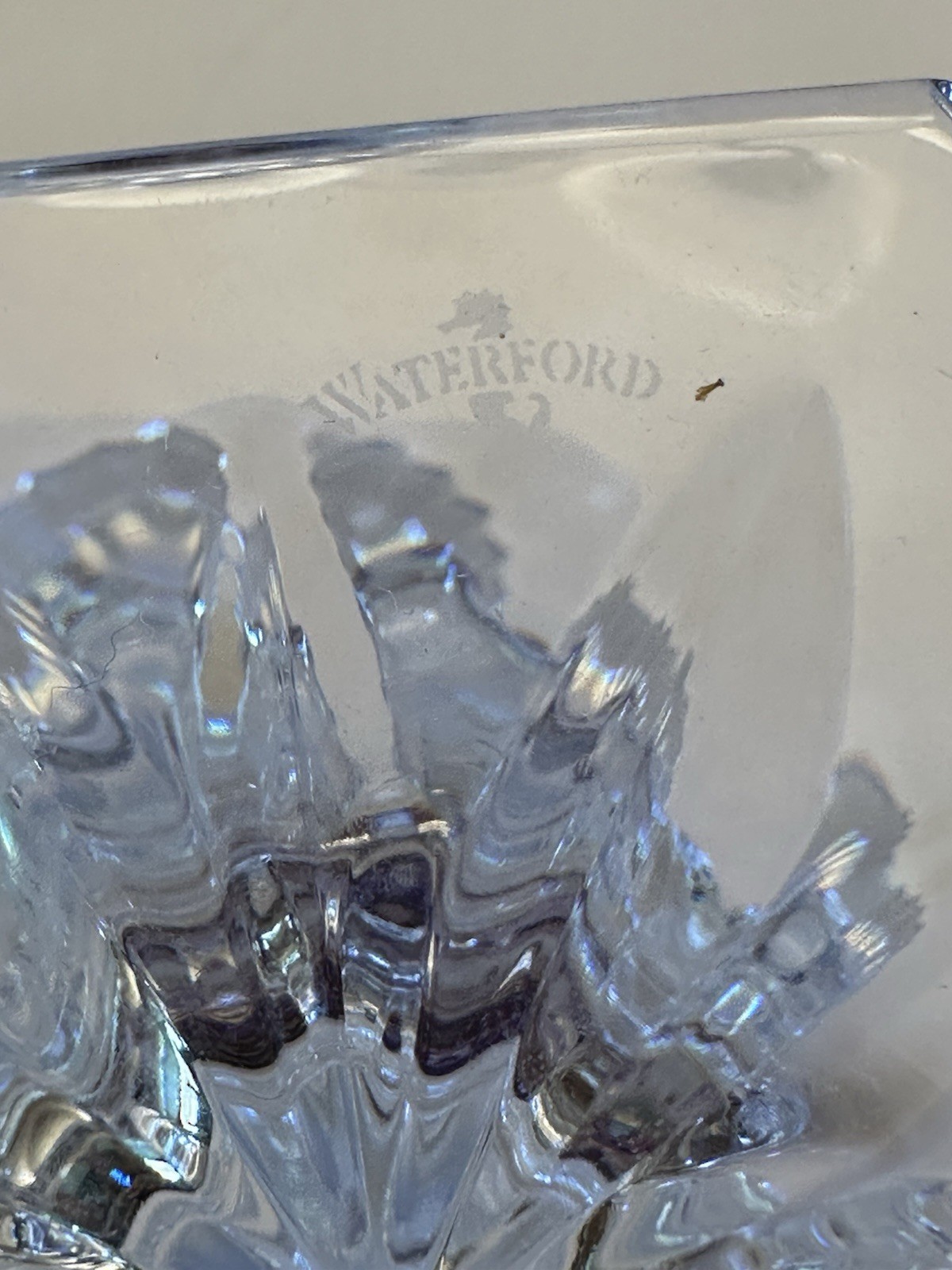 WATERFORD CRYSTAL CHATHAM CANDLESTICK CANDLE HOLDER 5” TALL HEXAGON BASE SIGNED