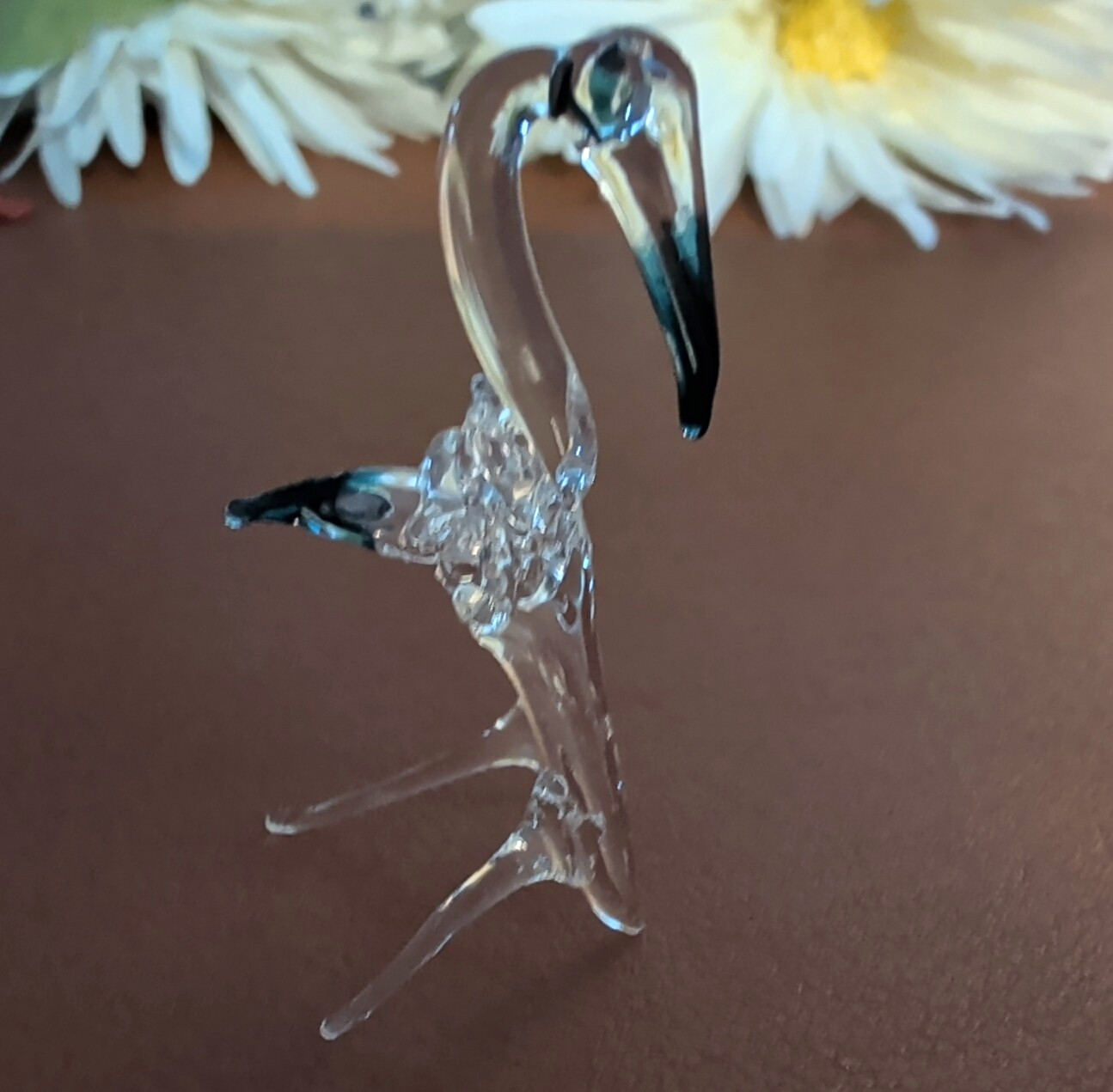 Vintage Hand Blown Glass Miniature Birds Lot of 4 Murano Style