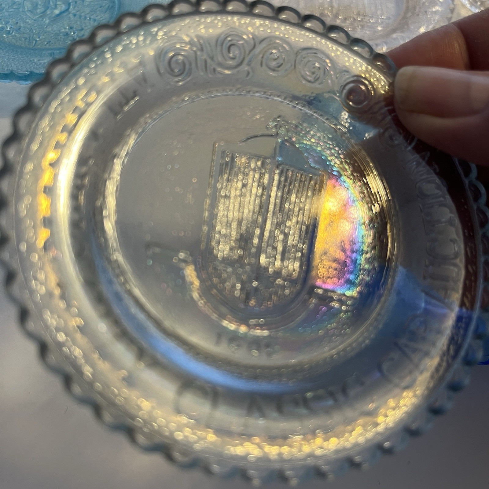Lot of 8 Vtg Art Glass Cup Plates / Minis – Westmoreland – Boyd – Wheaton & MORE