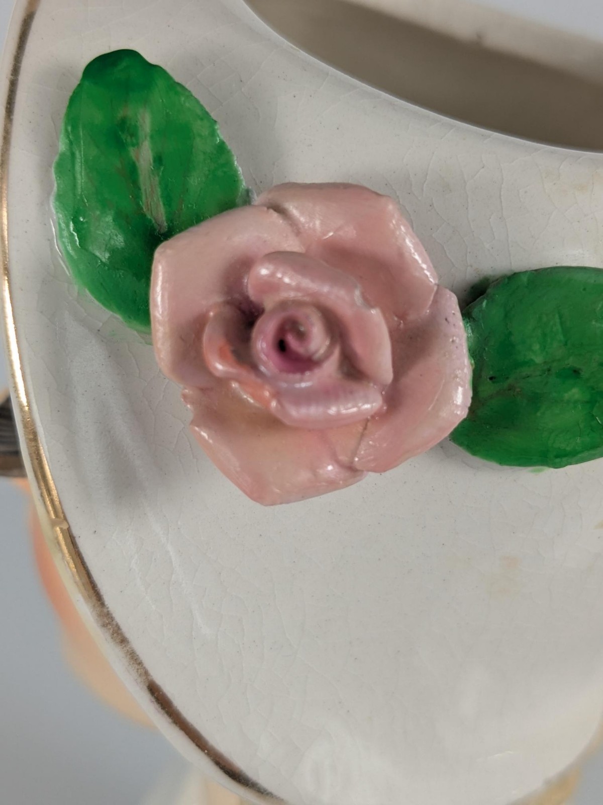 Vintage Lady Head Vase Napcoware A++ Eyelashes Satin Gloss Makeup Lips Hat Rose