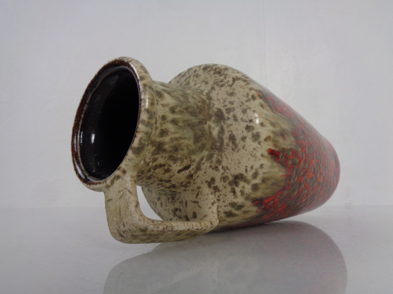 Übelacker Fat Lava Ceramic Vase 1538/26 W.Germany 1970s Signed
