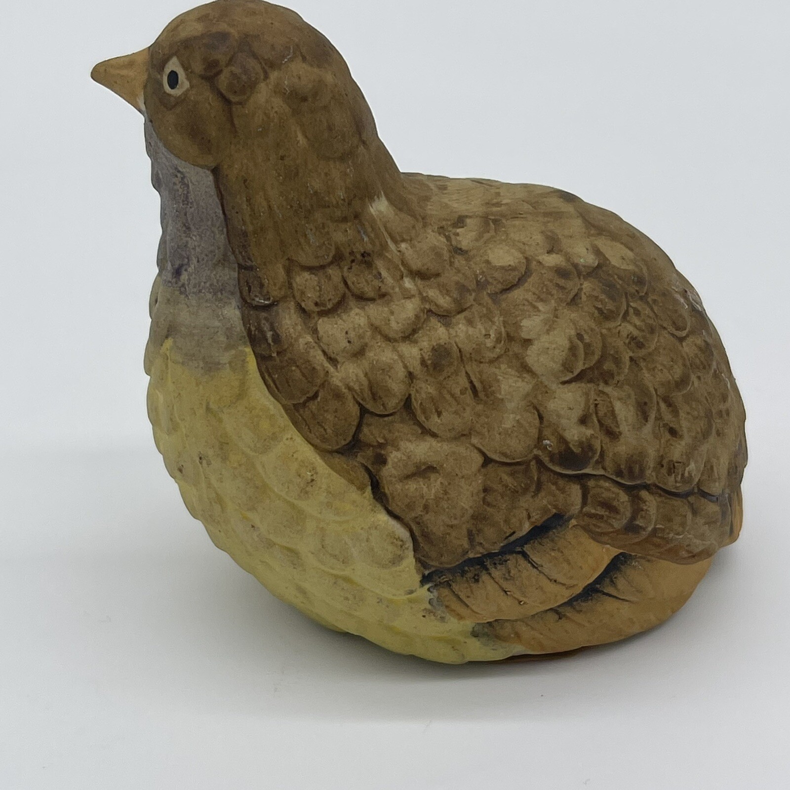 Vintage UCTCI Japan Quail Bird Partridge Ceramic Figurine Lot Of 2 Mother Baby
