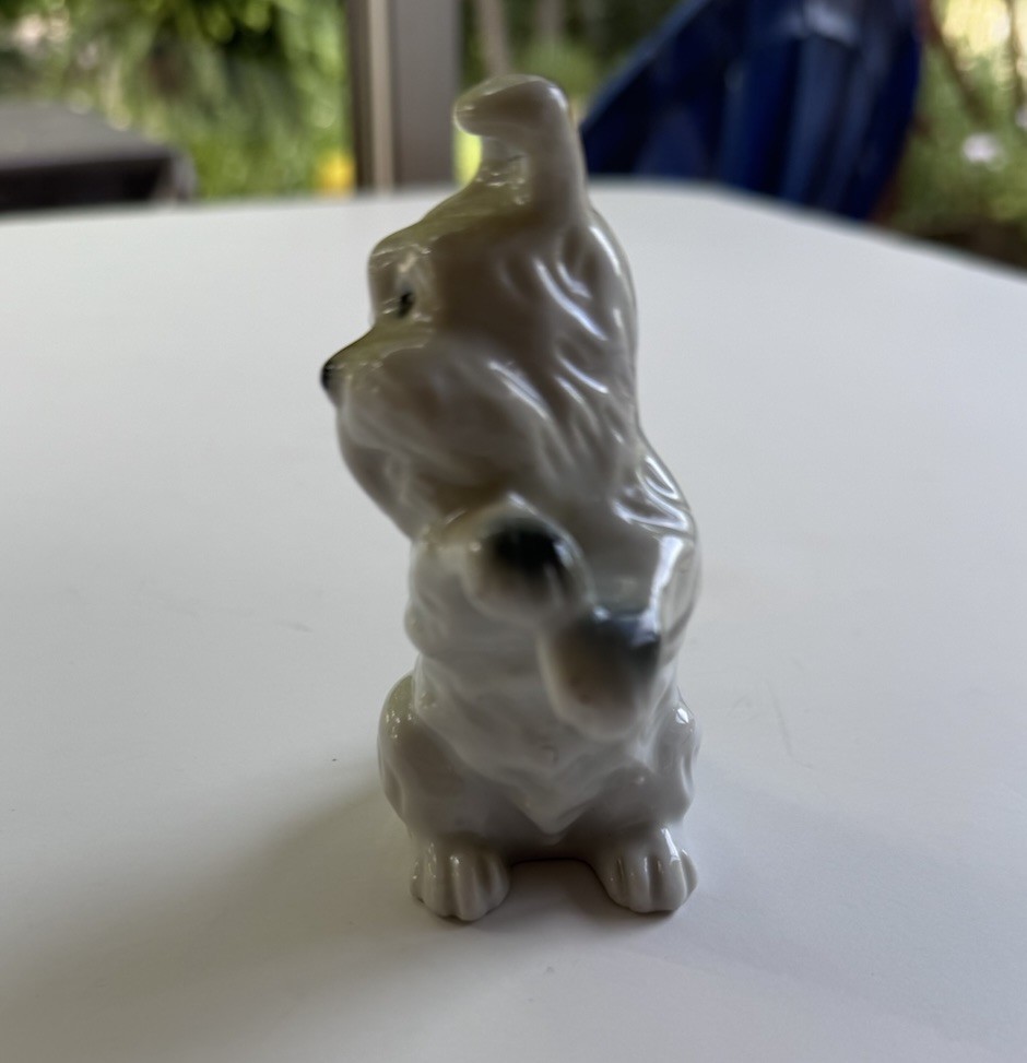 Vintage Terrier Scottie Dog Puppy figurine Japan glazed