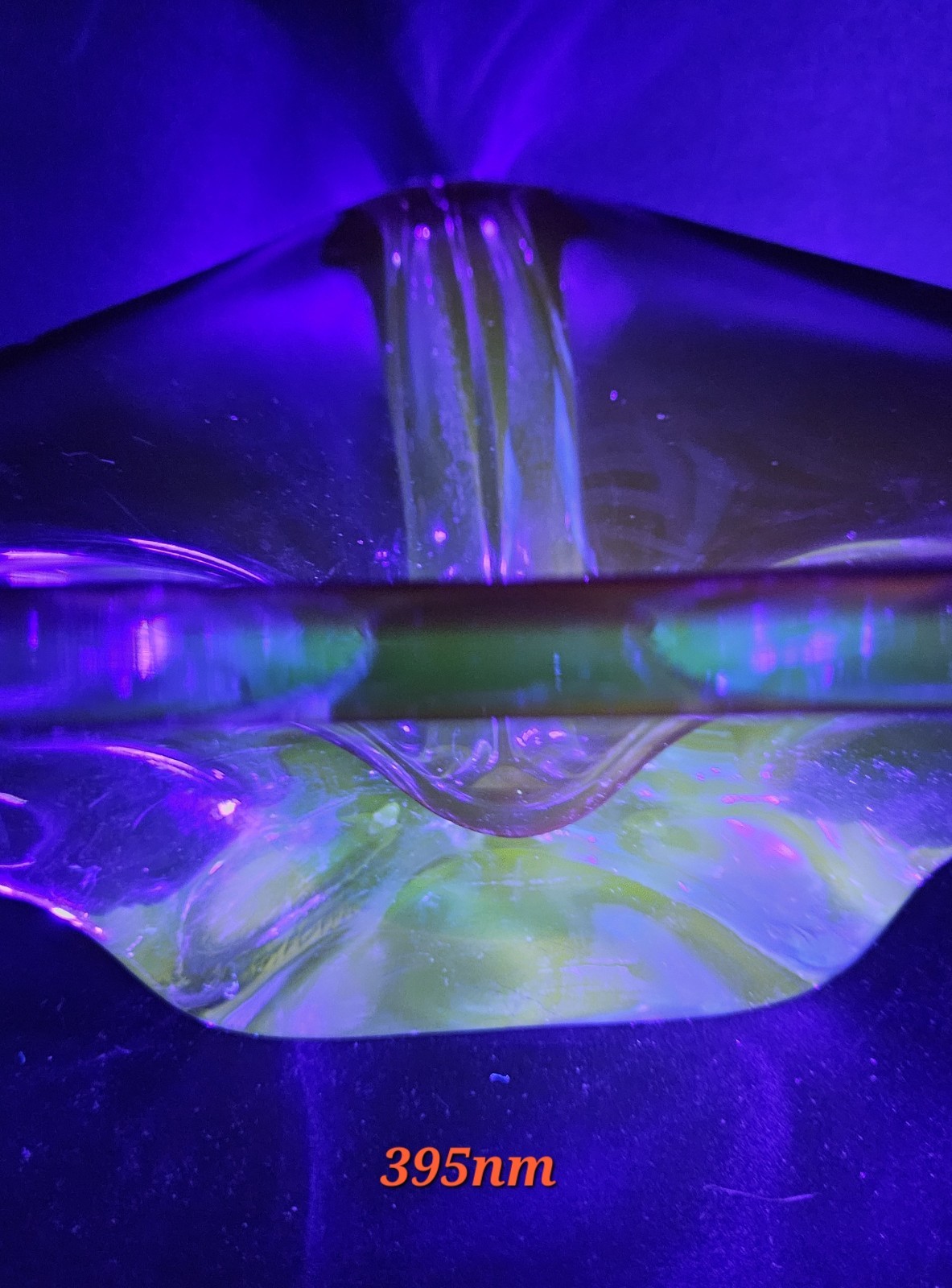 Vintage Murano Sommerso Beautiful Art Glass Heavy Geode Ashtray Bowl Dish
