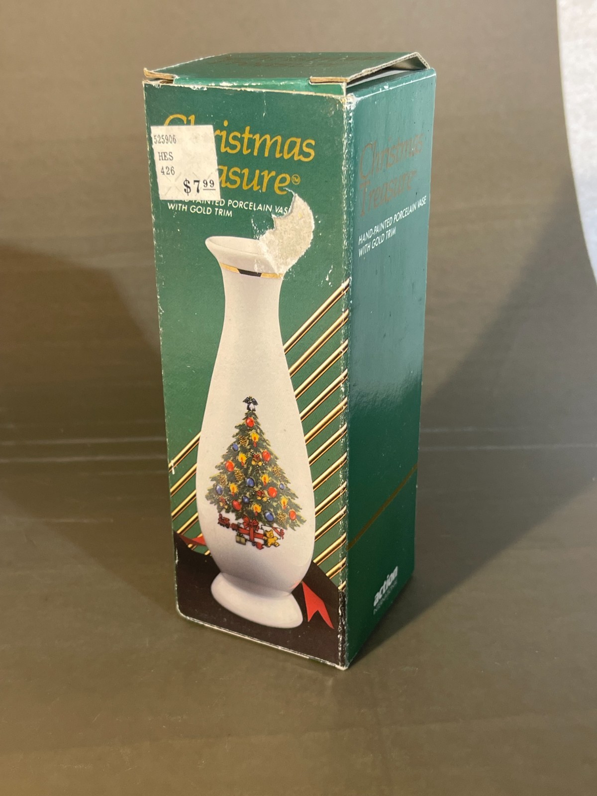 1990 Jamestown CHRISTMAS TREASURE Vase 1161697 in orignal box (889)