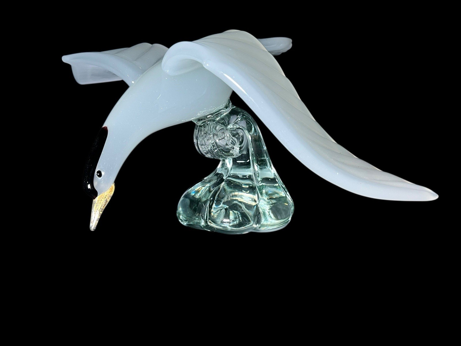 HUGE Vintage Murano Flying Seagull Massive 10lbs 18” Wingspan Opalescent