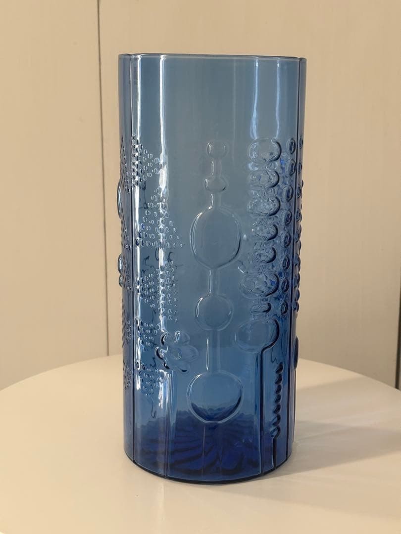 Iittala Flora Ultramarine Blue Vase H25cm Oiva Toikka