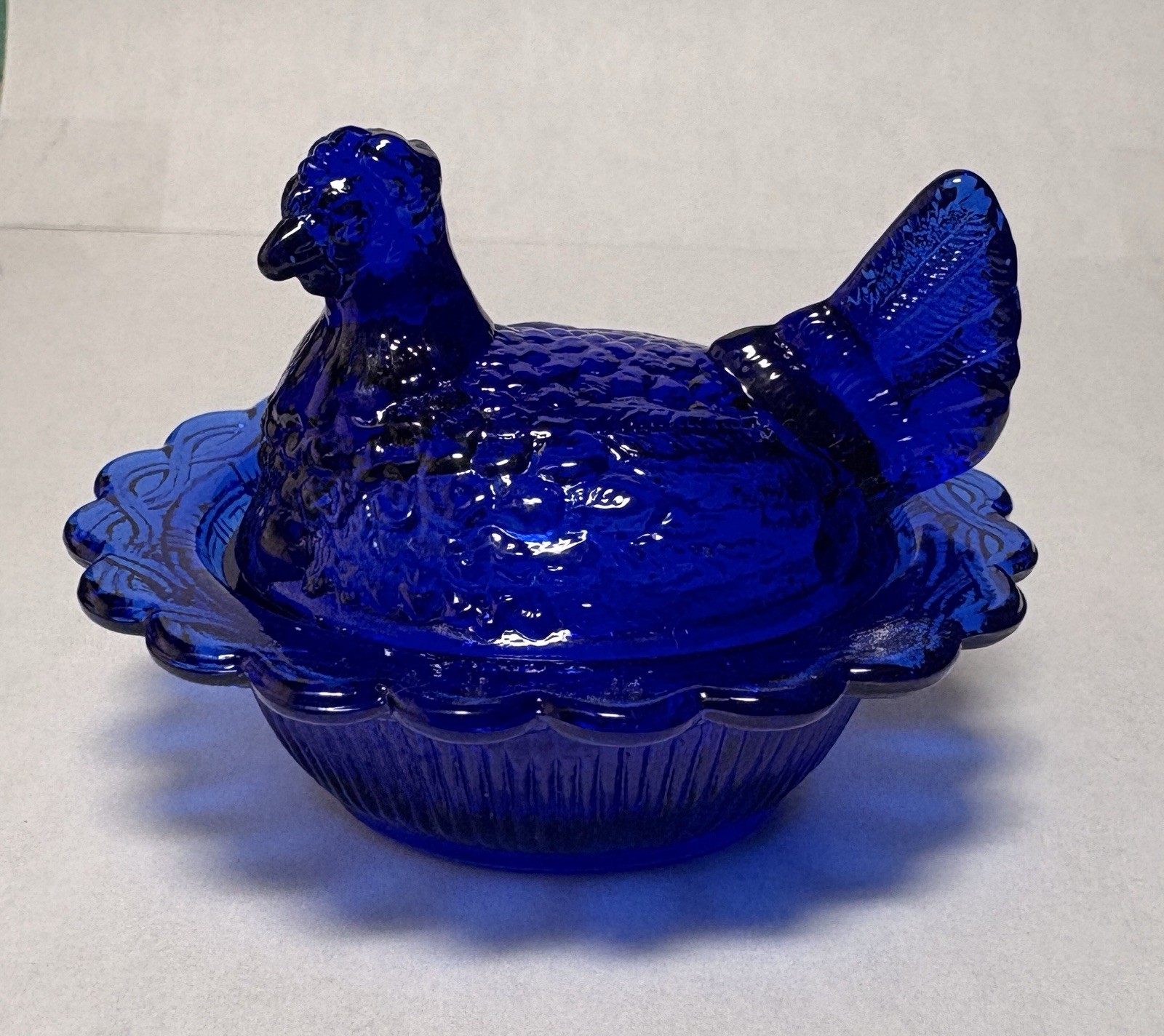 Vintage Cobalt Blue Mosser Mini Salt Chick Great Shape Great Shape