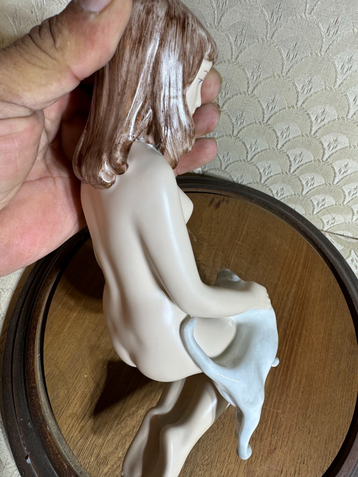 Royal Dux Nude Female with Cat Figurine – Designed By Cernoch – 9.0 Inches Tall