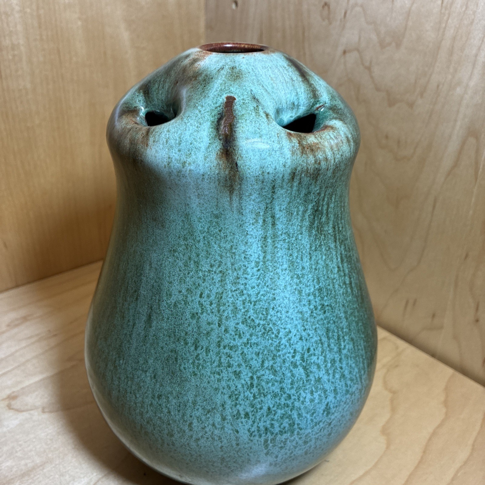 NICODEMUS ART POTTERY Vase flower frog rare
