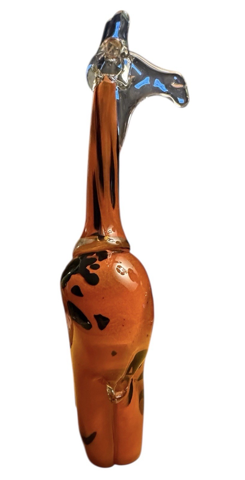 Ngwenya Hand Blown Glass Giraffe Figurine Handcrafted in Swaziland Africa 6.5”
