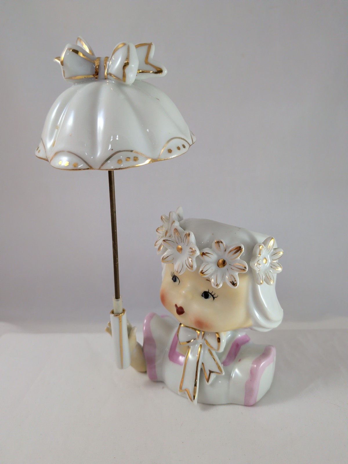 Umbrella Girl Flower Vase