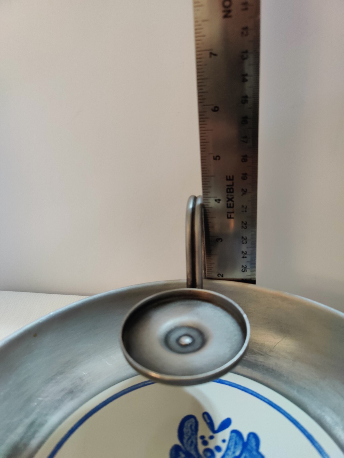Vintage Pfaltzgraff Aluminum Chip/Dip/ Candle Holder with 9” Plate
