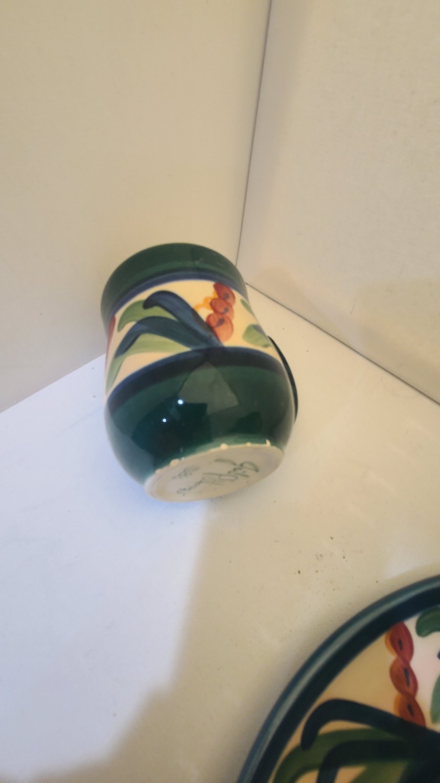 vintage Gail Pittman pottery “Juniper” 1988/1993 Platter , Serving Bowl And Cup