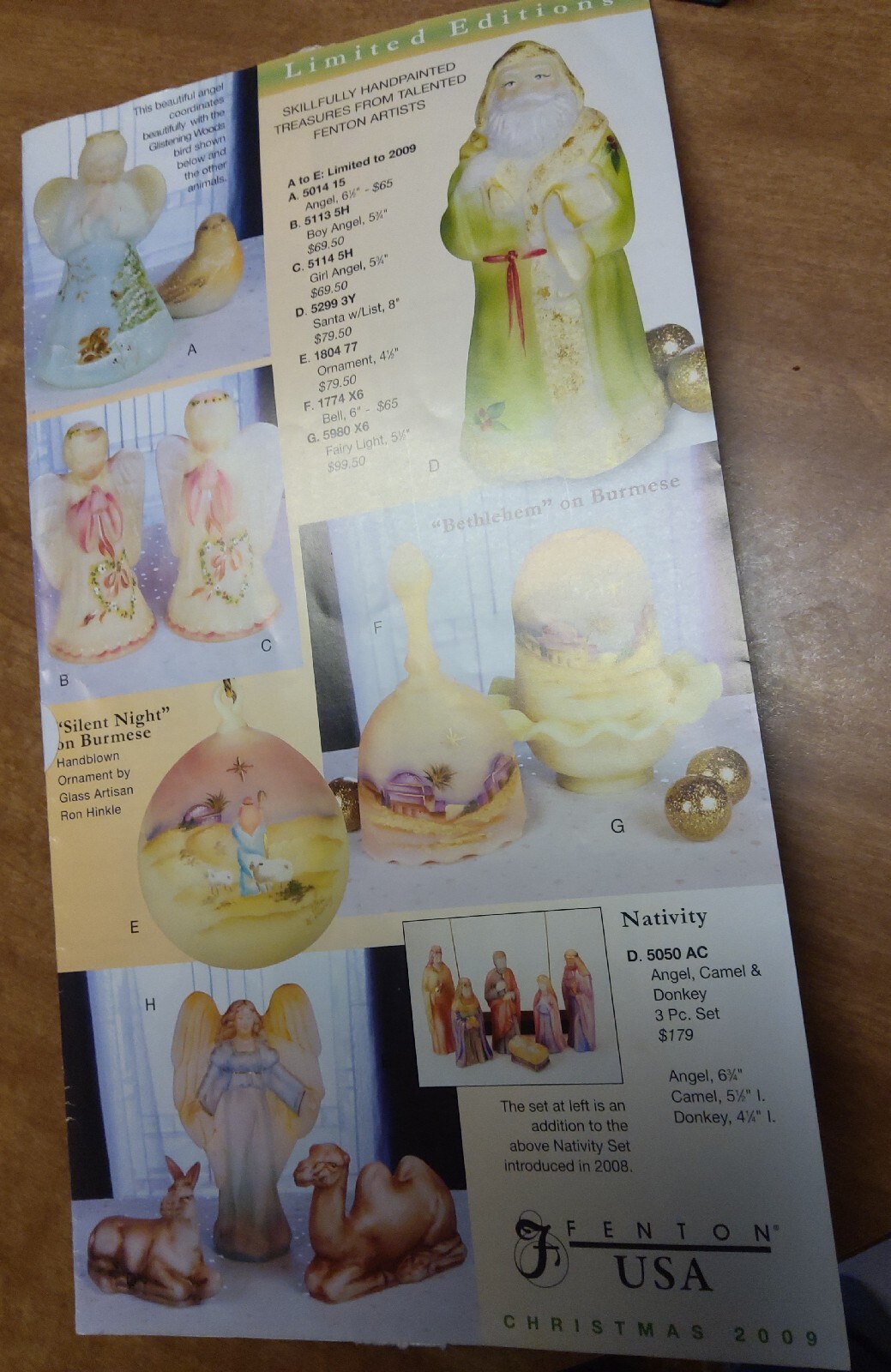 Fenton Burmese L.E. Angels, Lot Of 2, H.P. 1 BOY, 1 GIRL, 2009, Great Gifts! 👍
