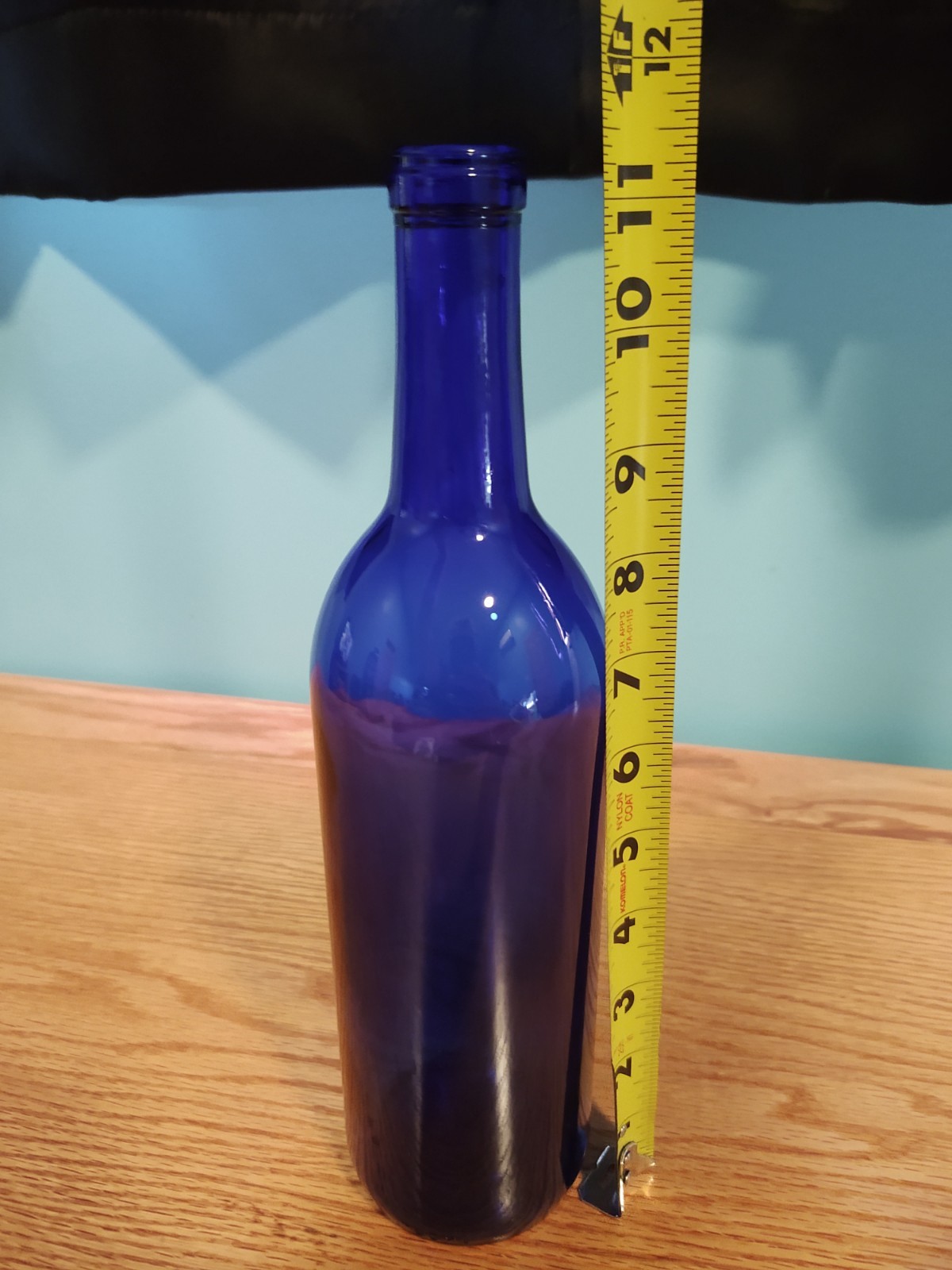 Vintage Cobalt Blue Glass Tall Bottle 11”
