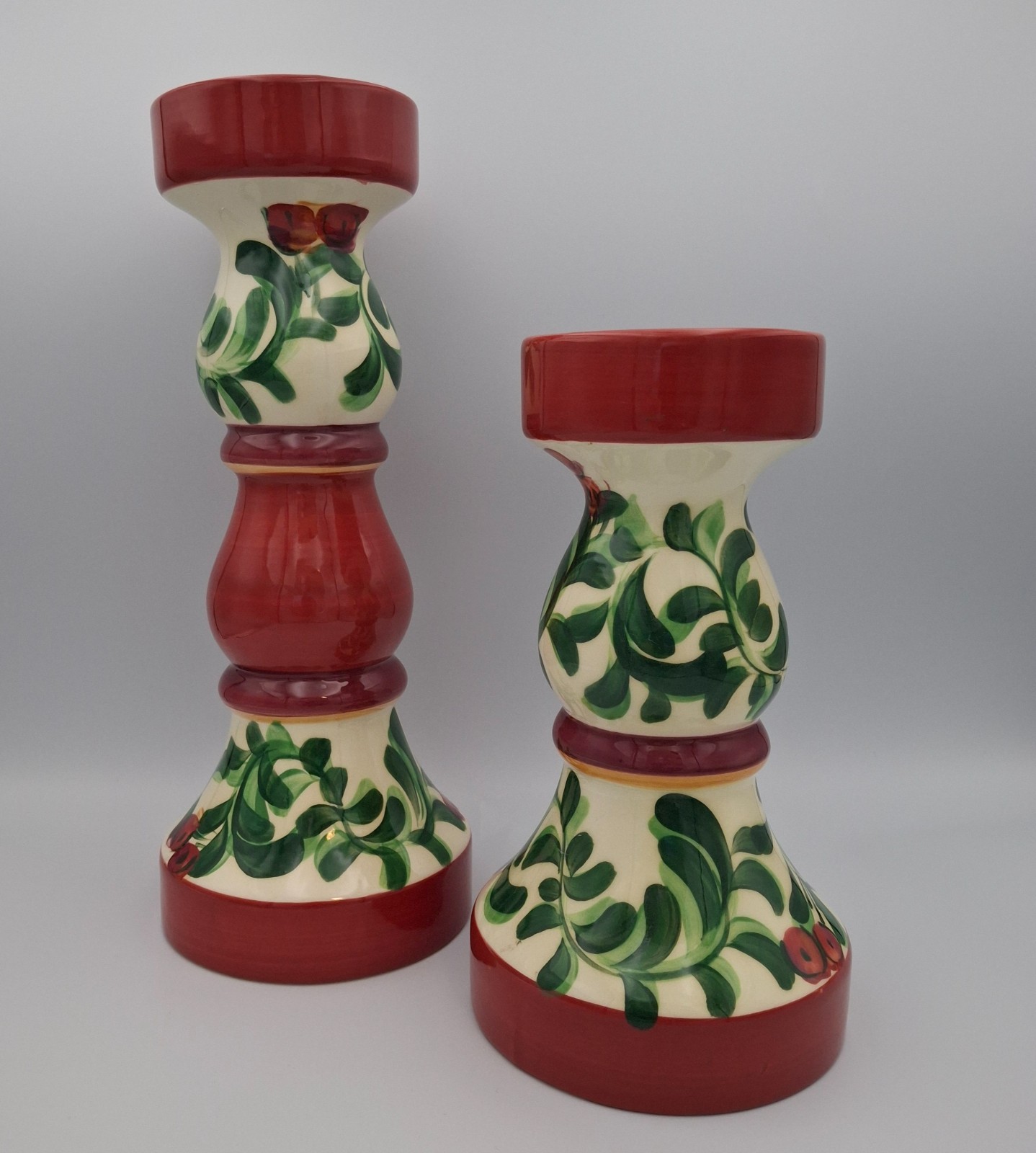 Gail Pittman Southern Living at Home Christmas Memories Ceramic Candleholders