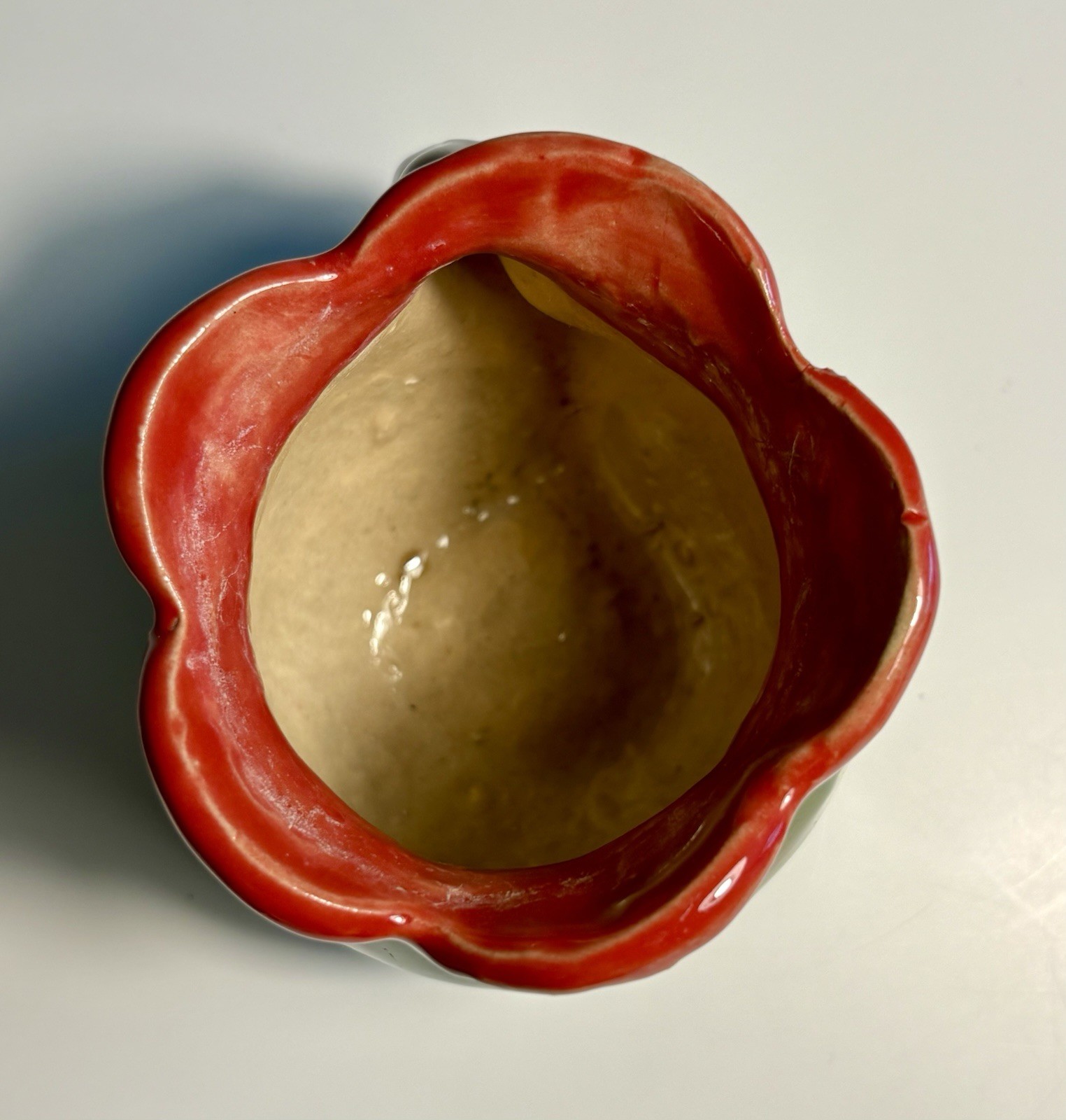 Sculptural Grapevine Vase Planter Flower Petal Rim