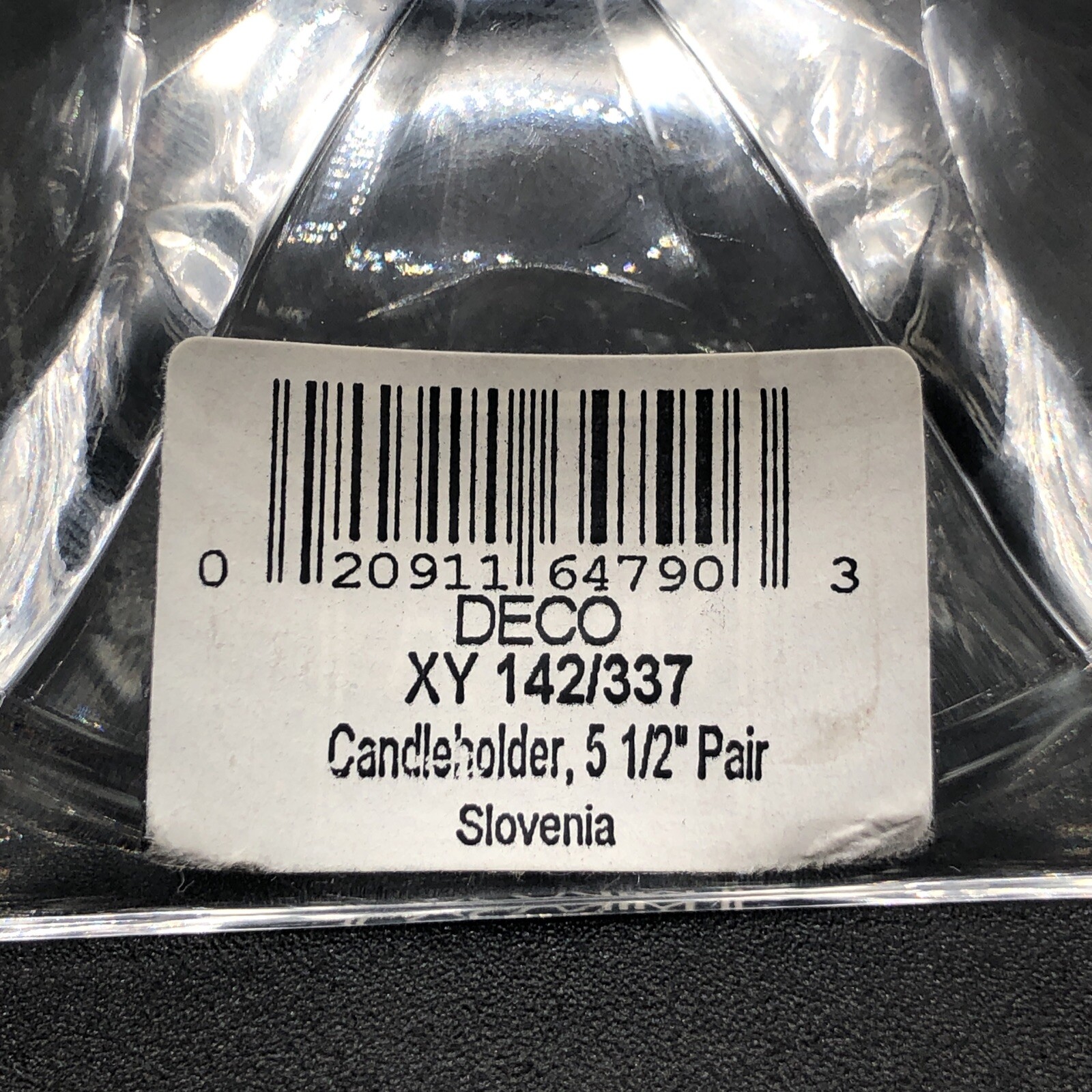 1 Mikasa Crystal Candle Holder 5 1/2” DECO XY142/337 Slovenia home decor 7oz