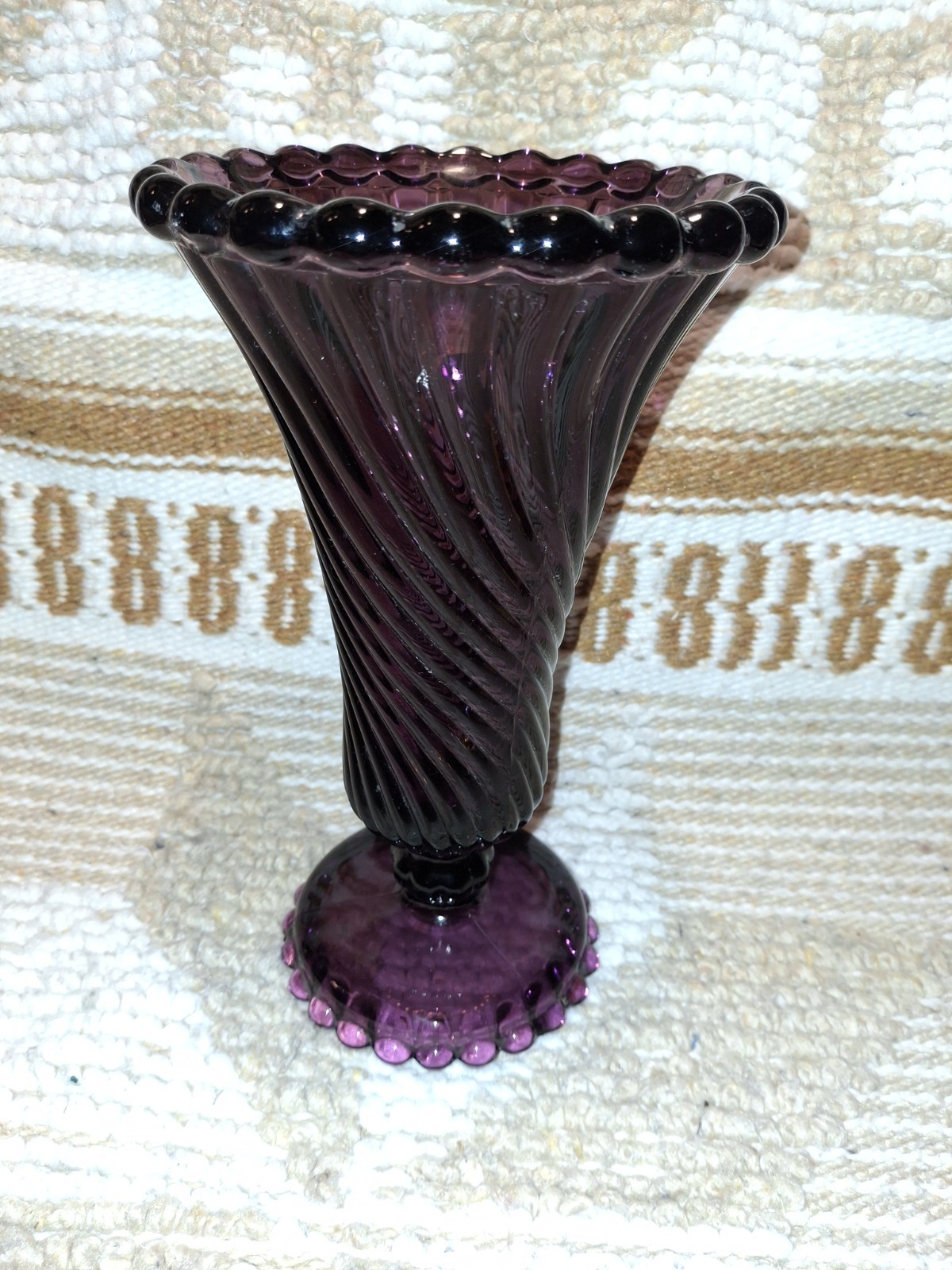 Westmoreland Amethyst And Ball Vase
