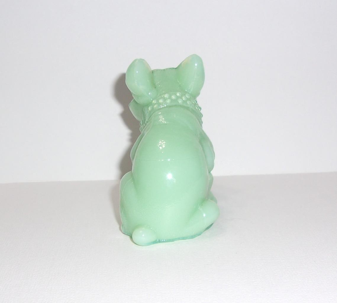 Westmoreland Glass Mold Jadeite Jade Green French Bulldog Figurine