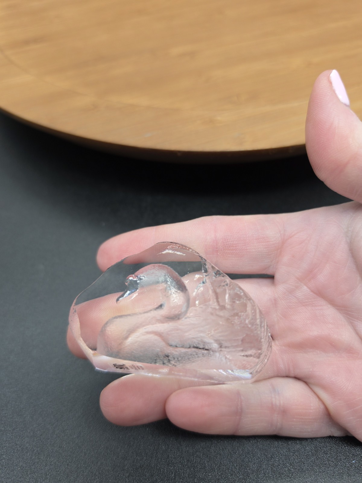 Signed MATS JONASSON Sweden Crystal Full Lead SWAN Sculpture Paperweight
