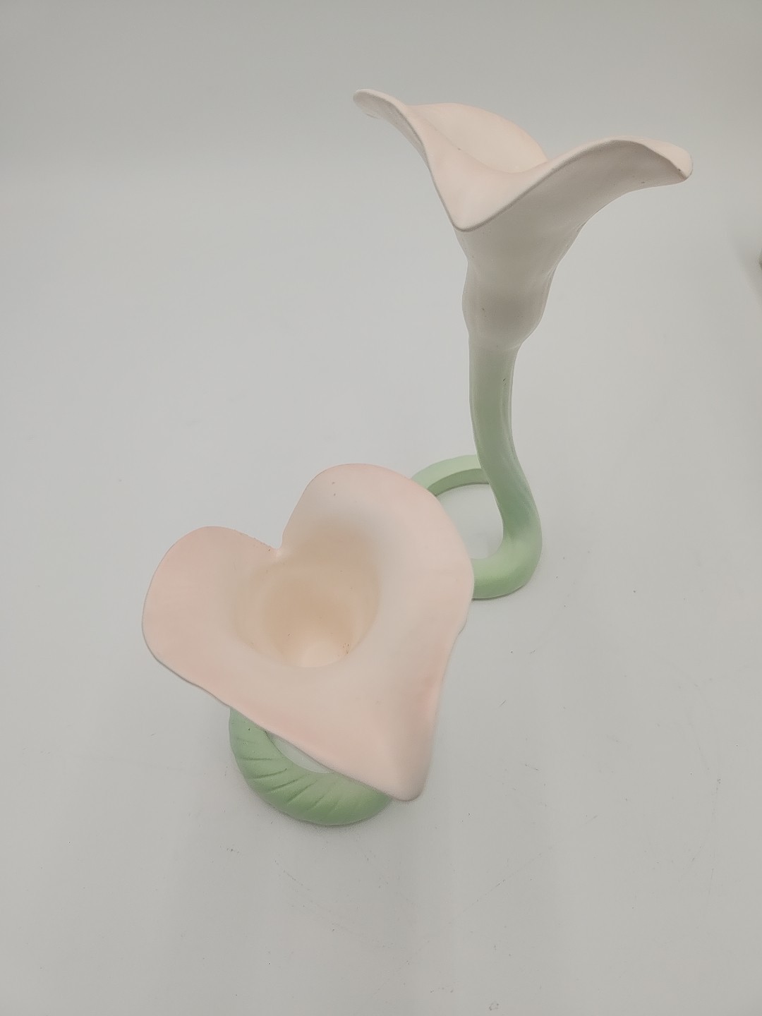 Vintage Fitz & Floyd Calla Lily Candle Holders Set of 2 Original Box EUC Japan