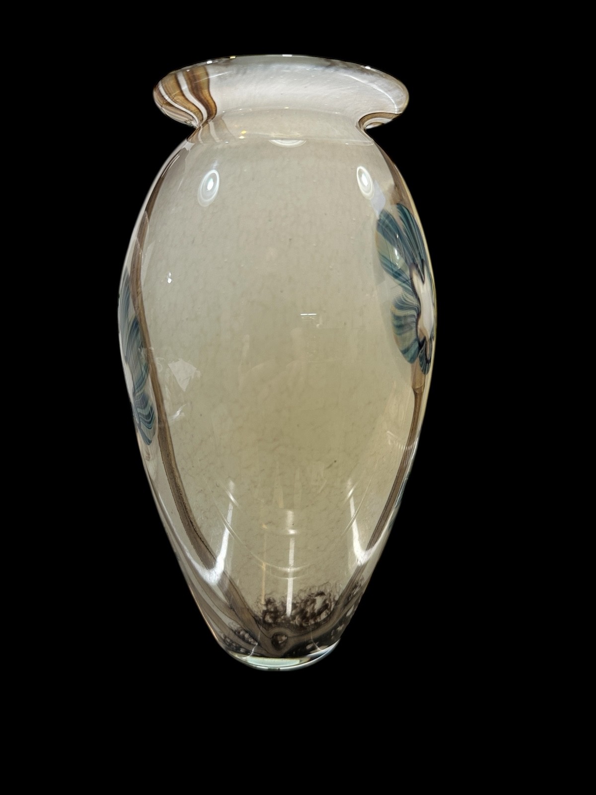 ROBERT EICKHOLT UNDER THE SEA UNDERWATER ANEMONE RARE ART GLASS VASE 2003