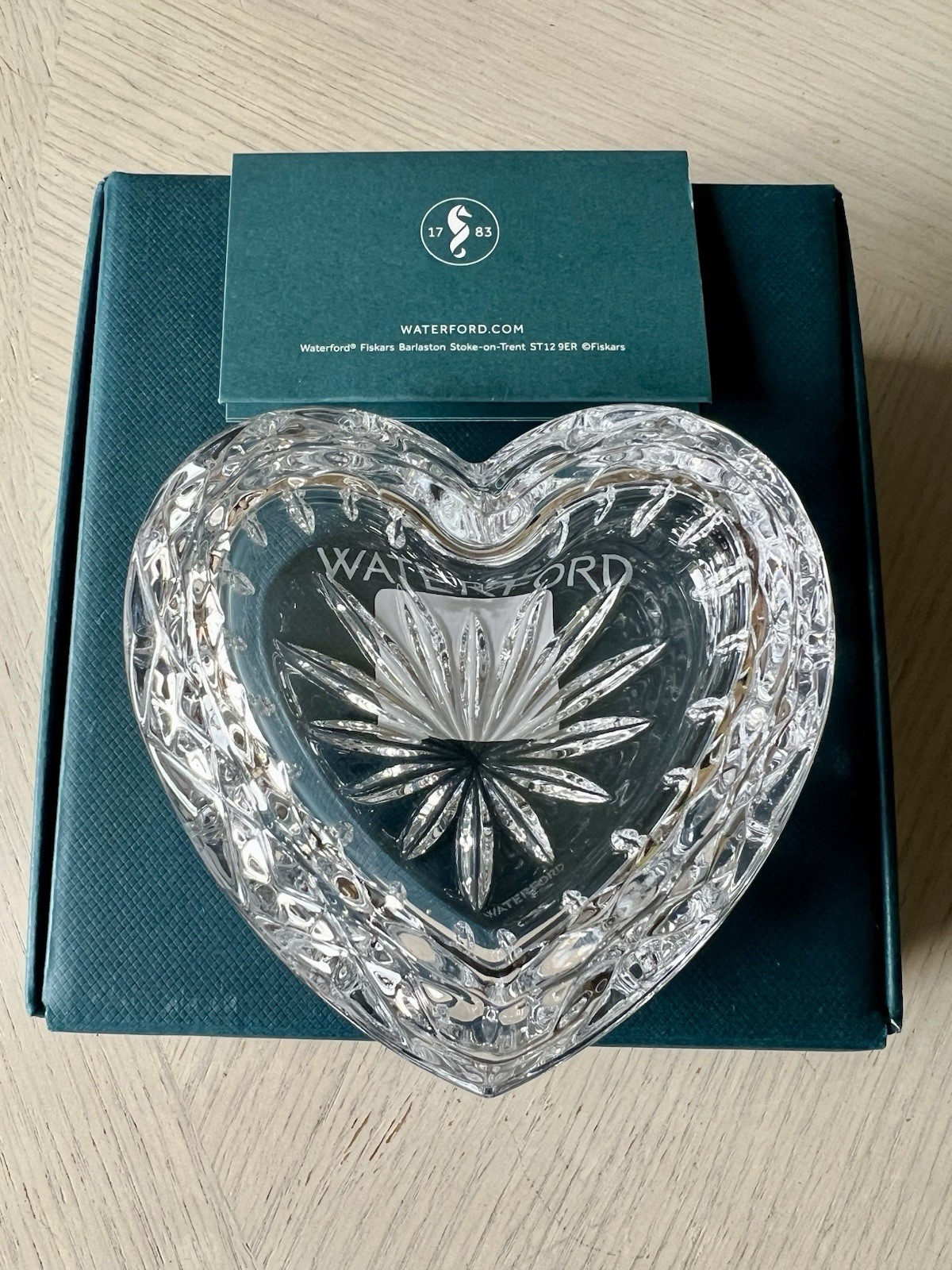 ❤️ Recent Version Waterford Crystal Heart Shaped Trinket Box with Lid