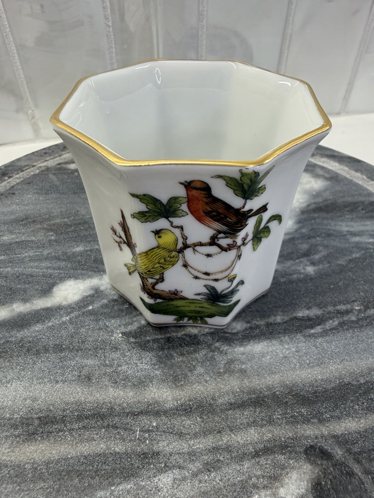 Herend Rothschild Bird Cigarette Holder In Excellent Used Condition