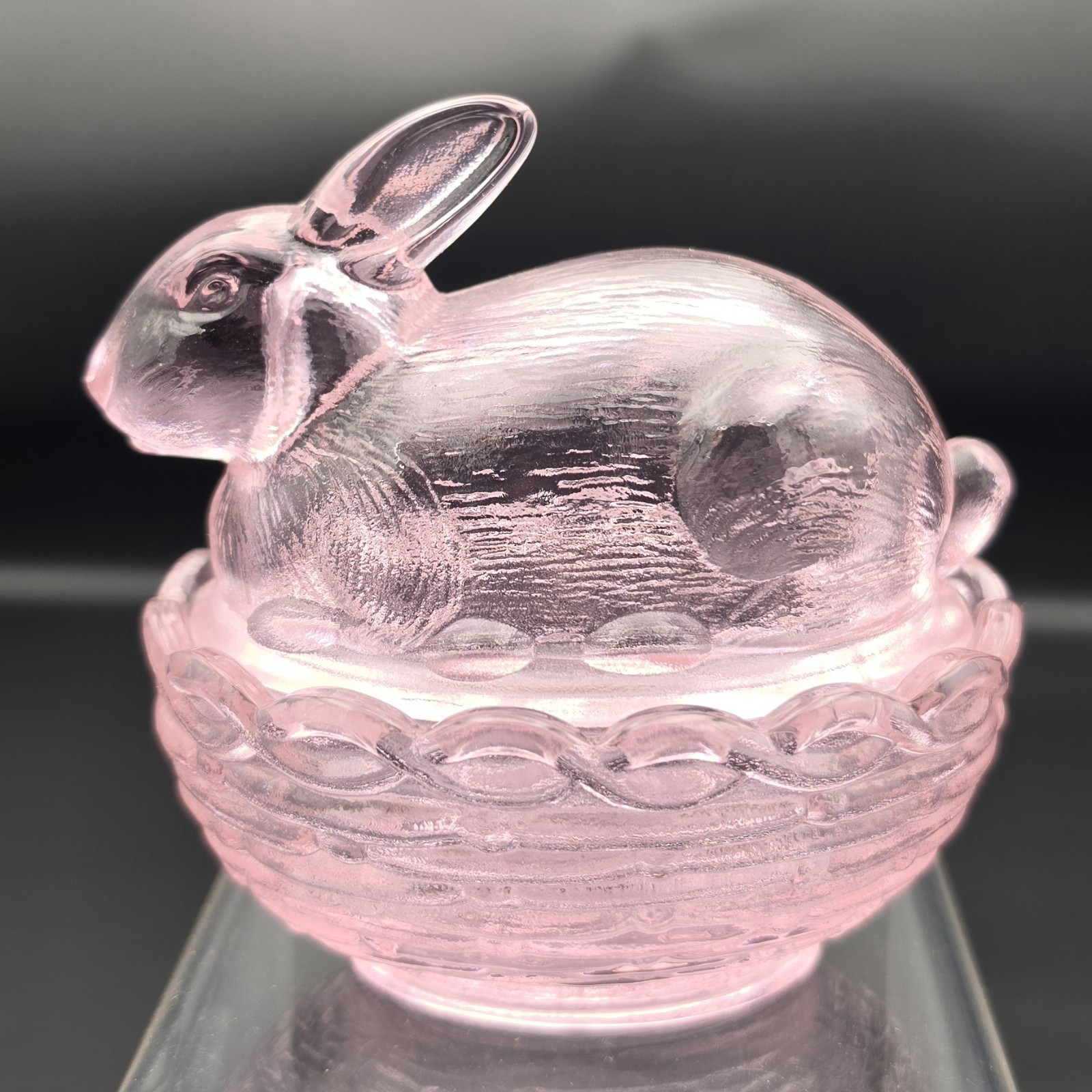 Pink Bunny On Nest Mosser New Passion Pink Vintage Style