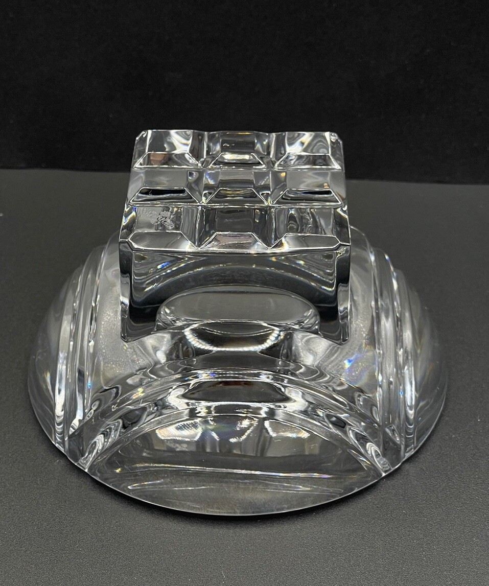 Waterford Crystal Eclipse Votive Round Lead Crystal Candle Holder Geometric